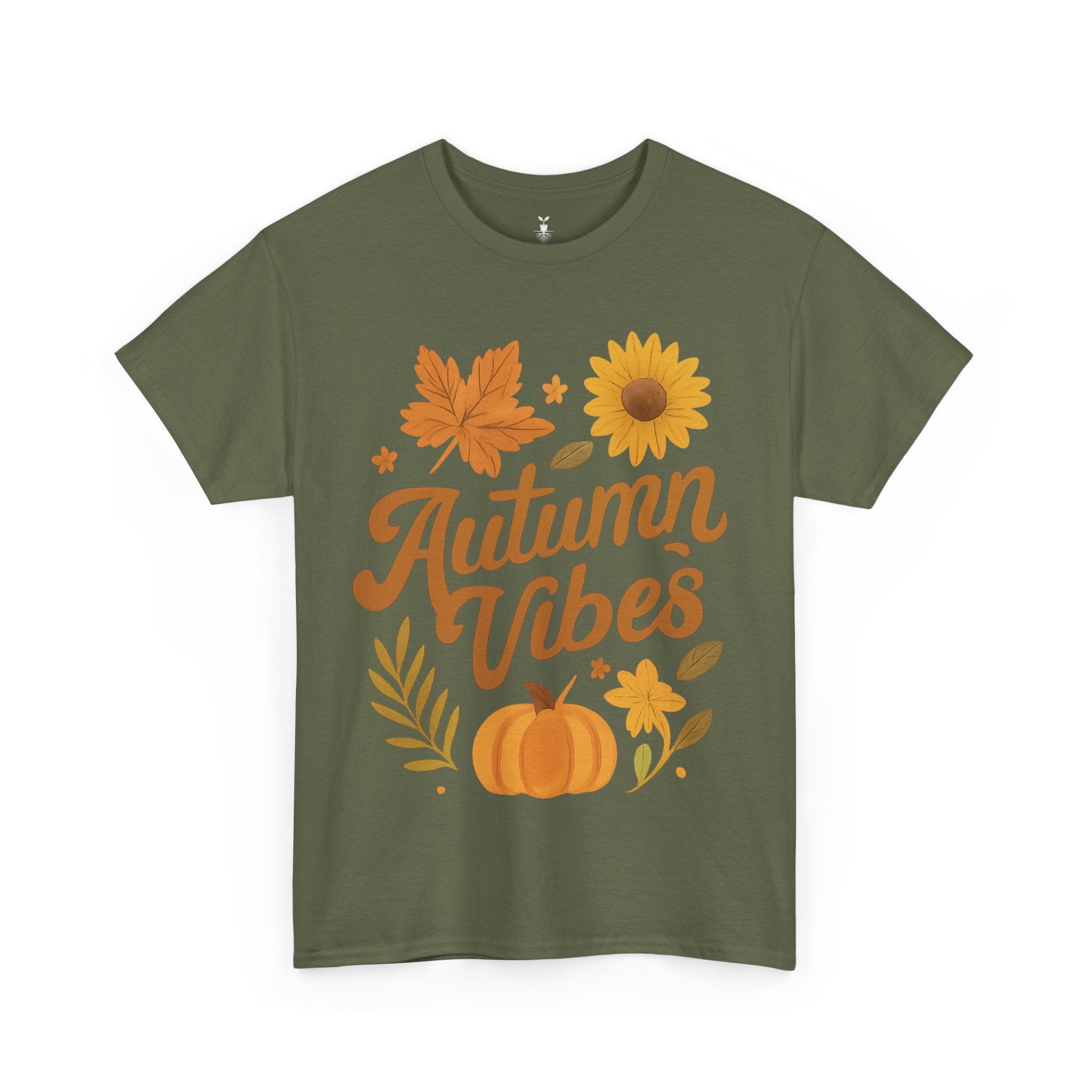 Autumn Vibes with Pumpkin, Maple Leaf, Sunflower T-Shirt
