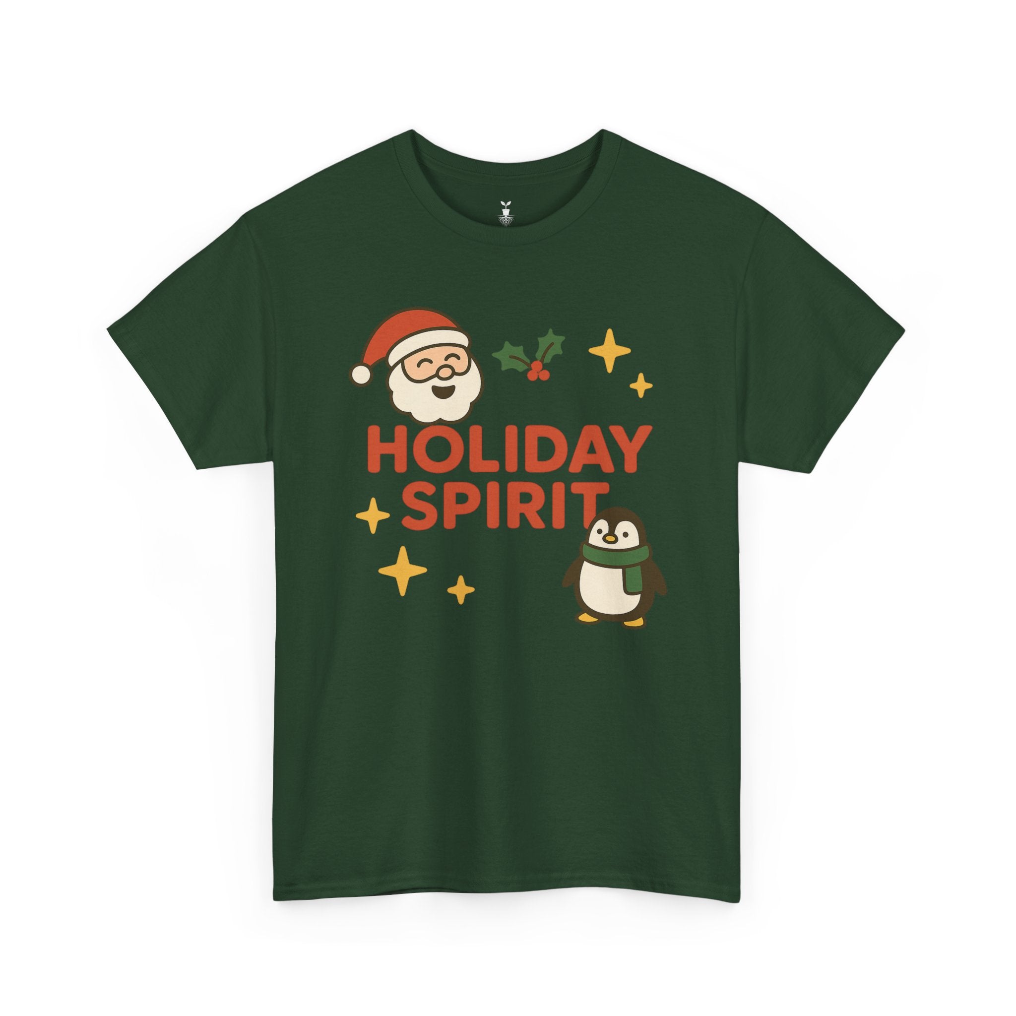 Santa Claus & Penguin Holiday Spirit T-Shirt