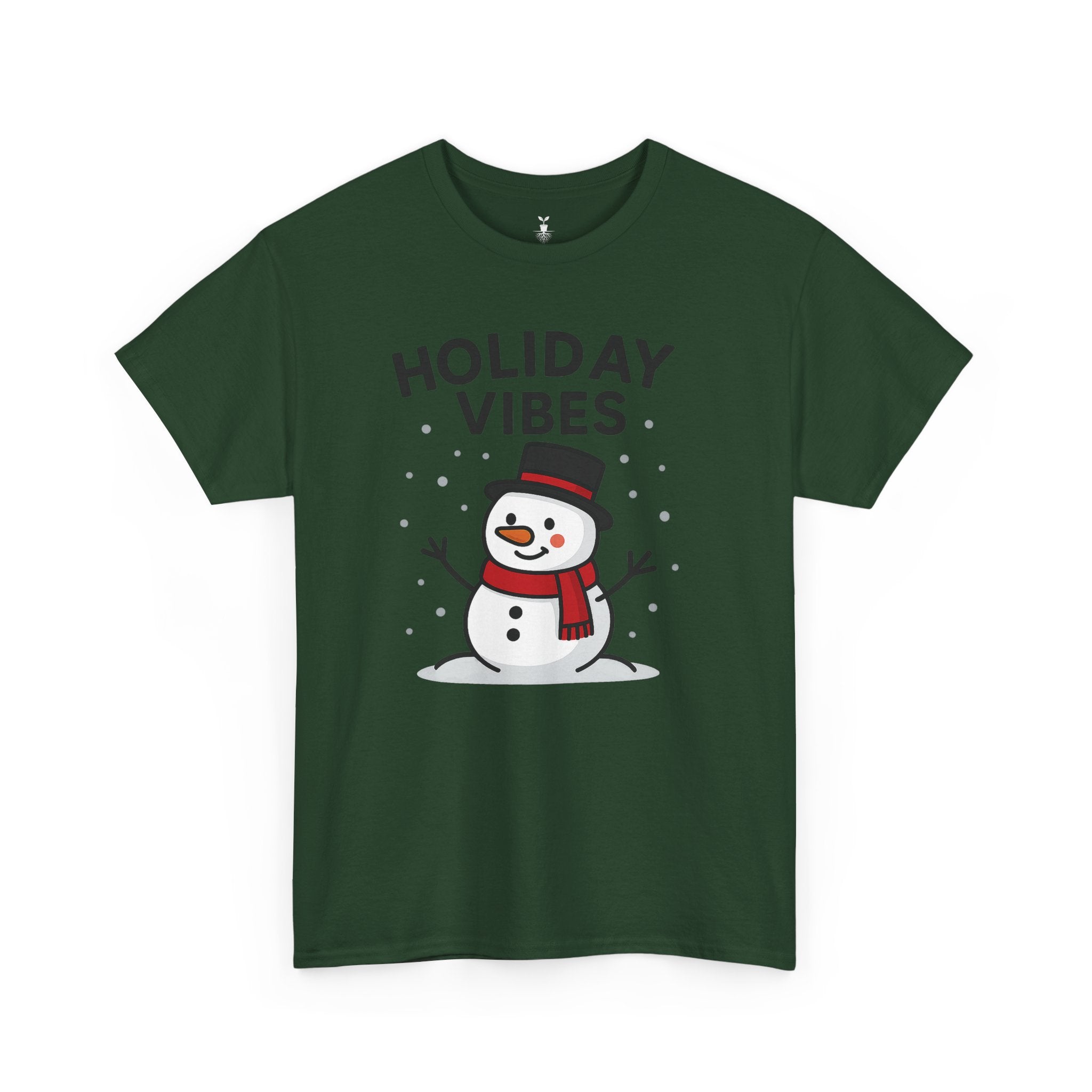 Holiday Vibes Snowman Christmas T-Shirt