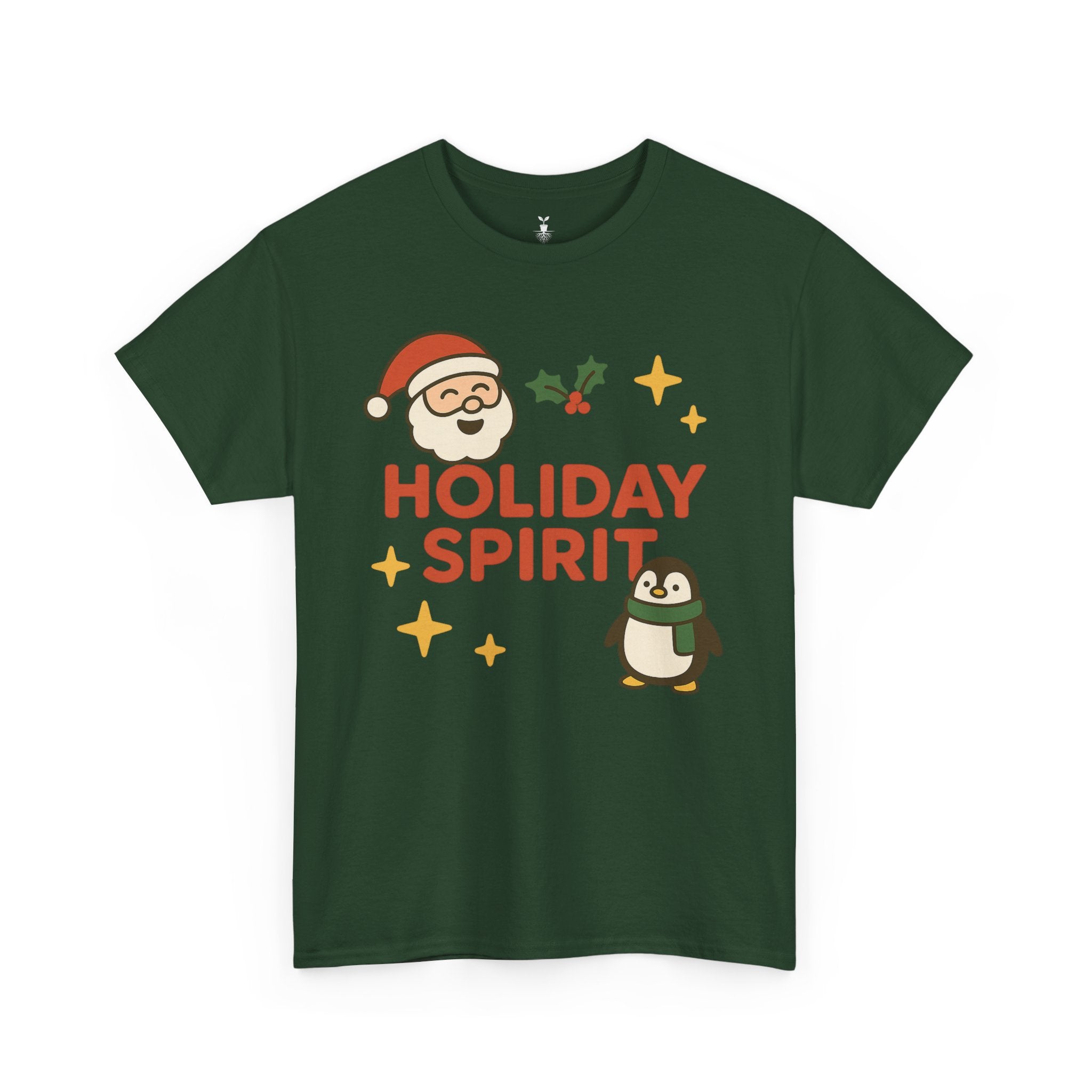 Santa Claus & Penguin Holiday Spirit T-Shirt