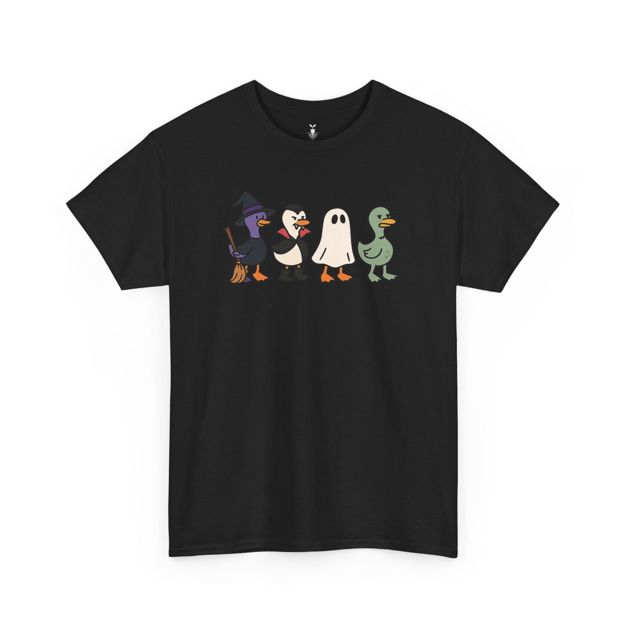 Cute Halloween Ducks in Witch, Vampire, Ghost, and Zombie T-Shirt