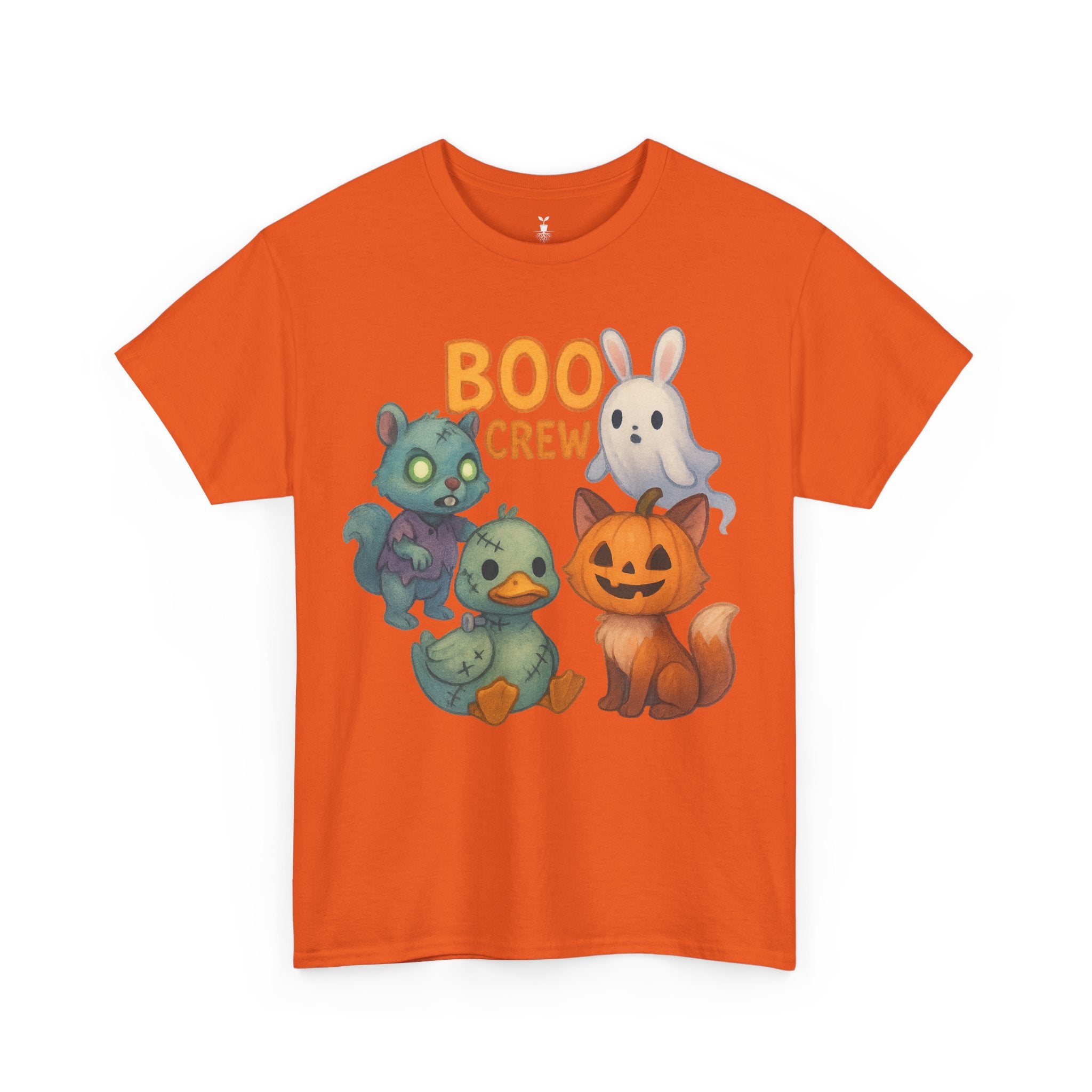 Zombie Squirrel, Ghost Bunny, Pumpkin Cat & Duck  Boo Crew T-Shirt