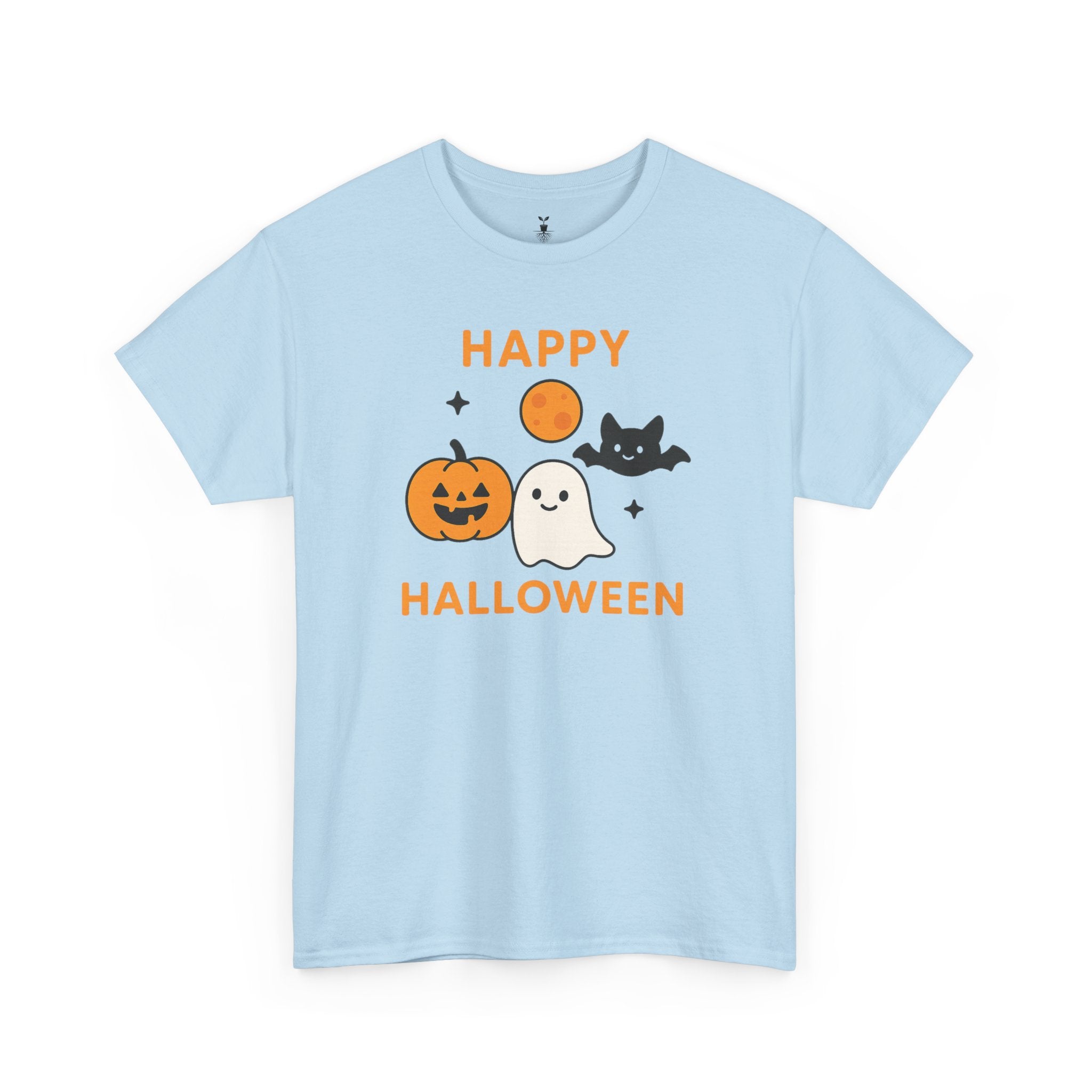 Cartoon Pumpkin, Ghost & Bat T-Shirt