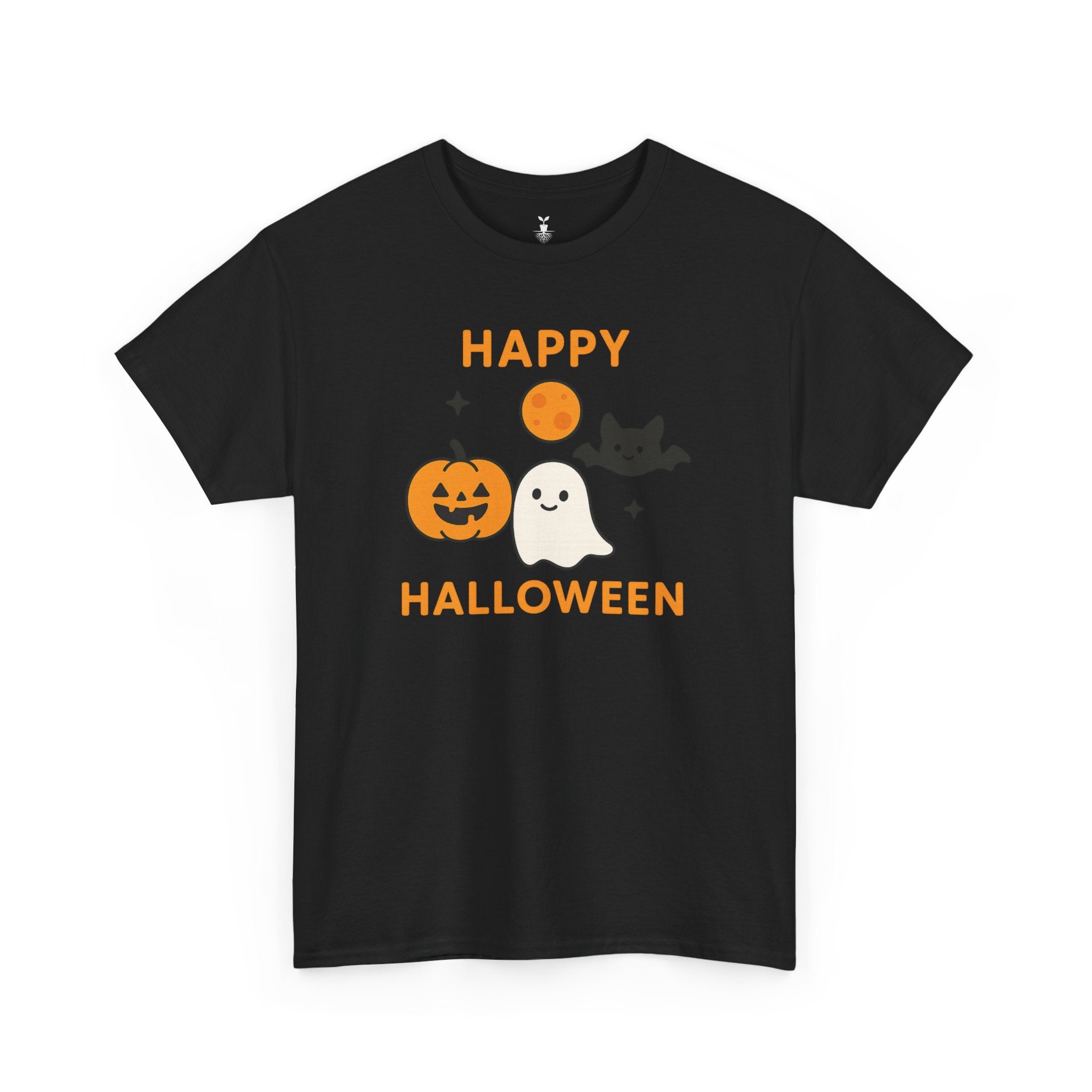 Cartoon Pumpkin, Ghost & Bat T-Shirt