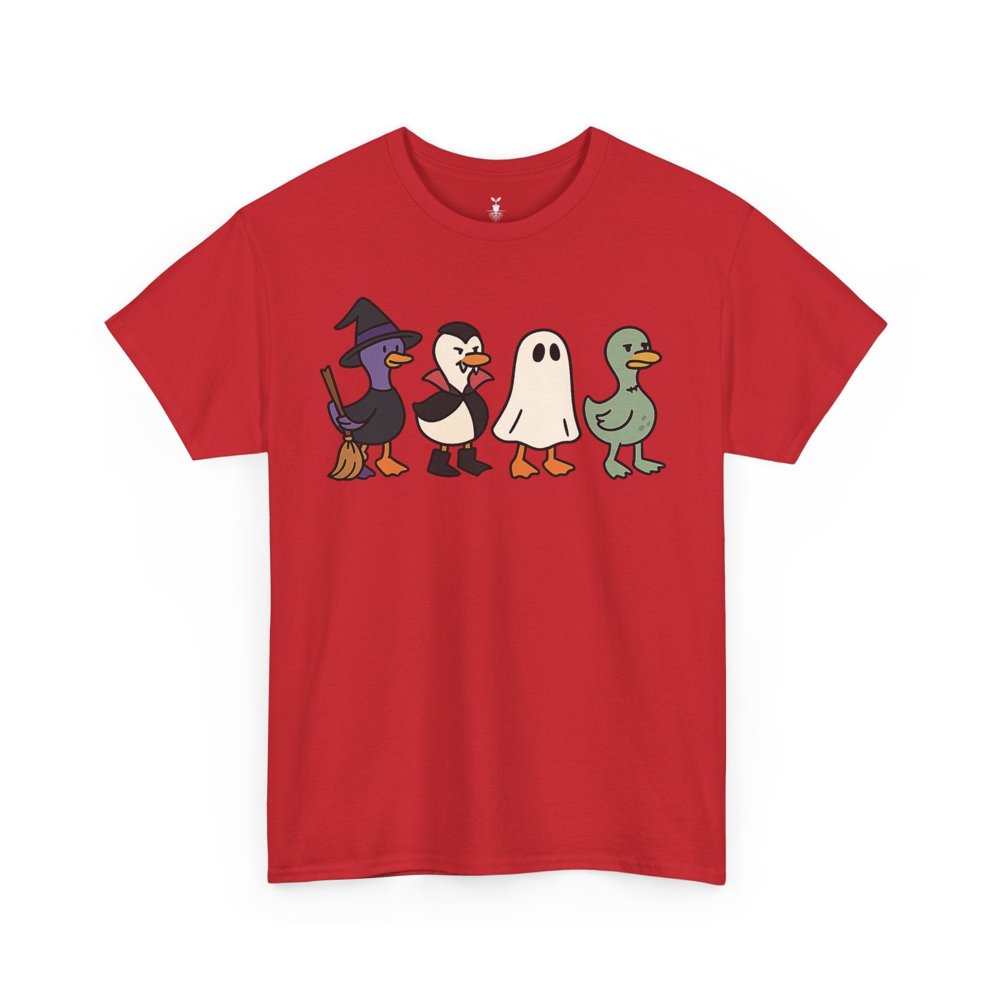 Ducks as Witch Vampire Ghost and Frankenstein Zombie Halloween T-Shirt