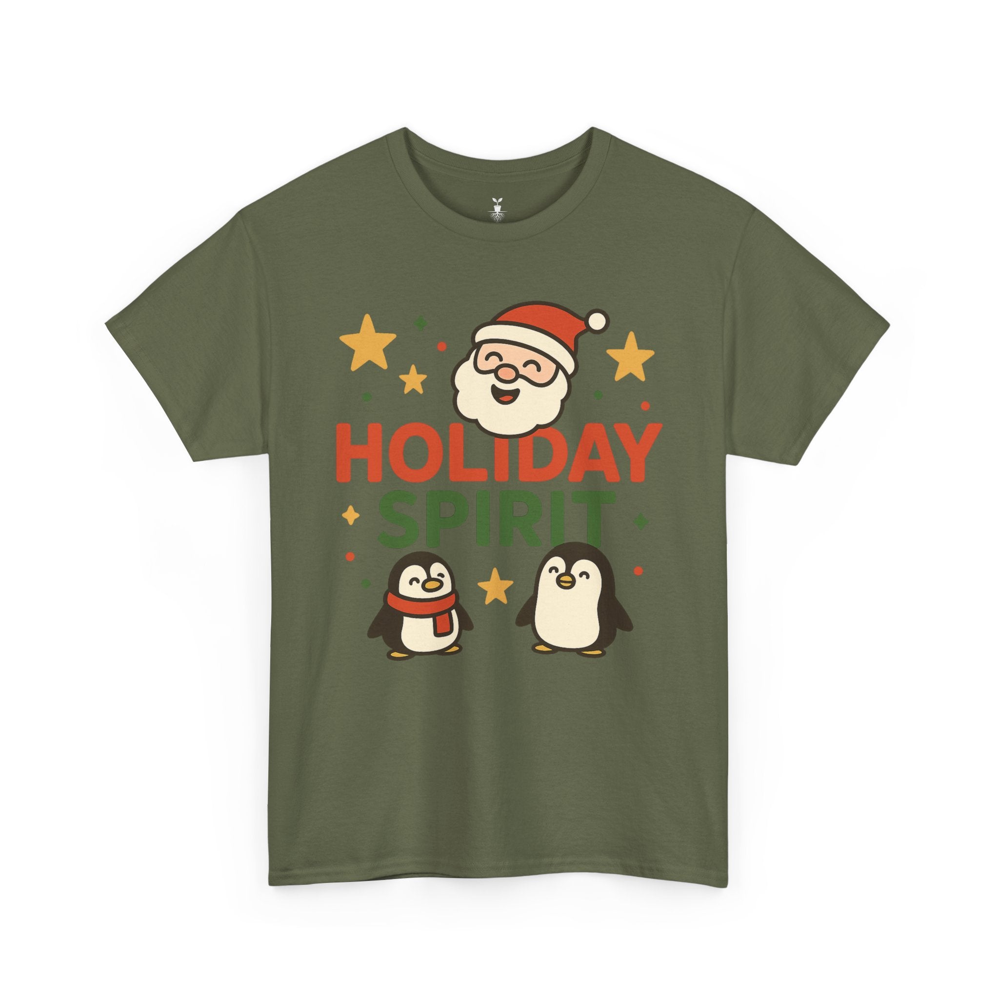 Santa and Penguins Holiday Spirit Christmas  T-Shirt