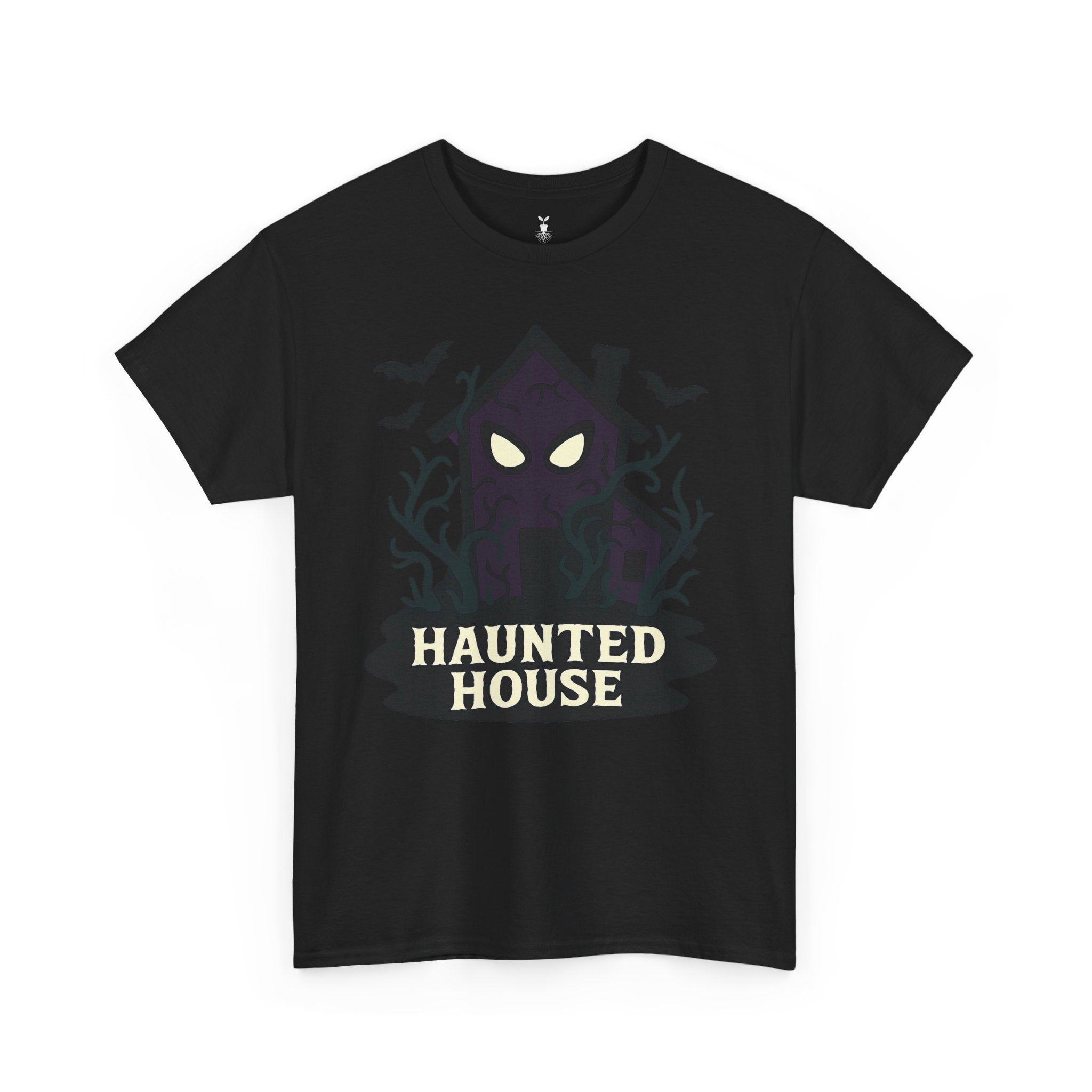 Haunted House Creepy Eyes and Bats Halloween Shirt