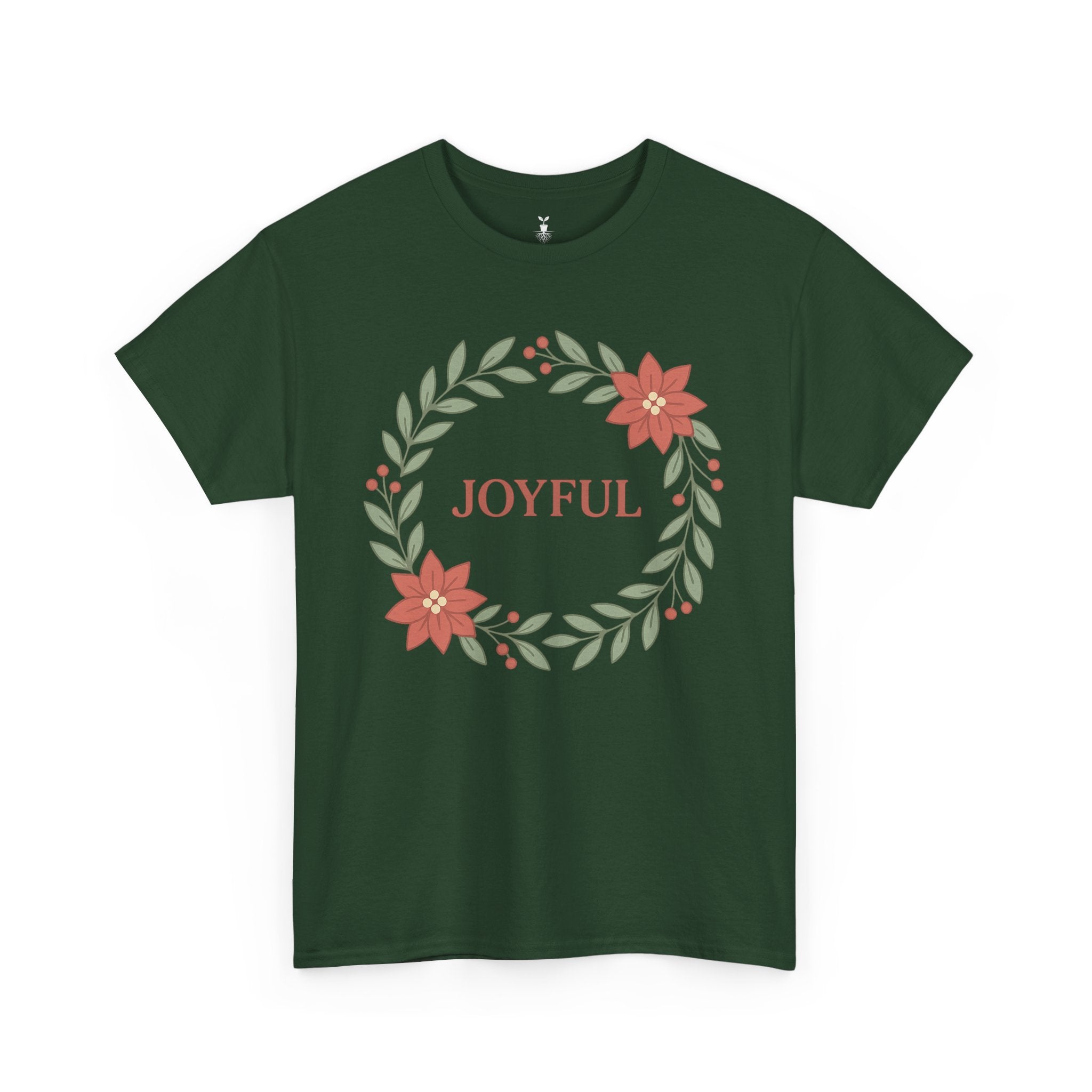 Floral Joyful Christmas T-Shirt