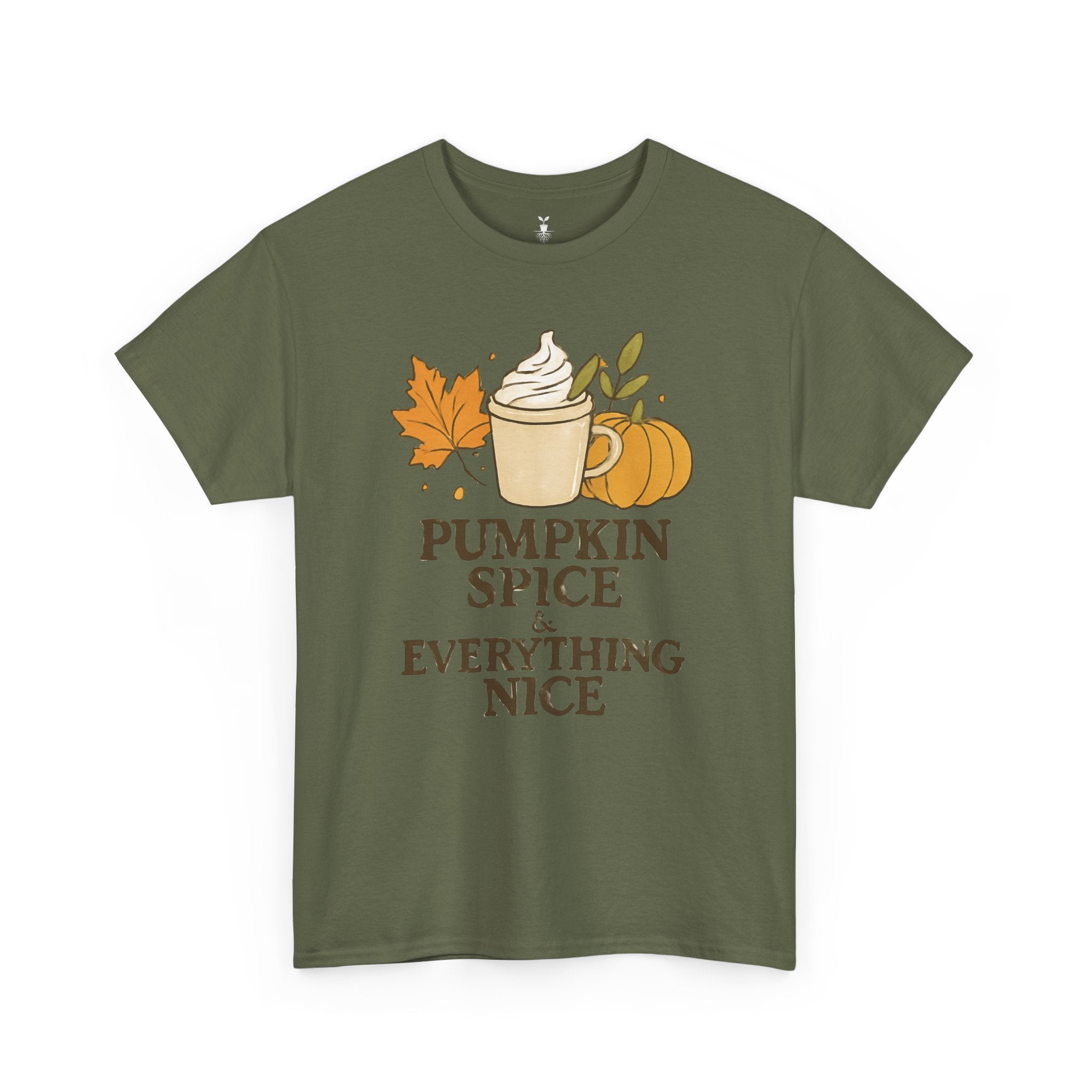 Seasonal Autumn Coffee Cup and Pumpkin Spice T-Shirt