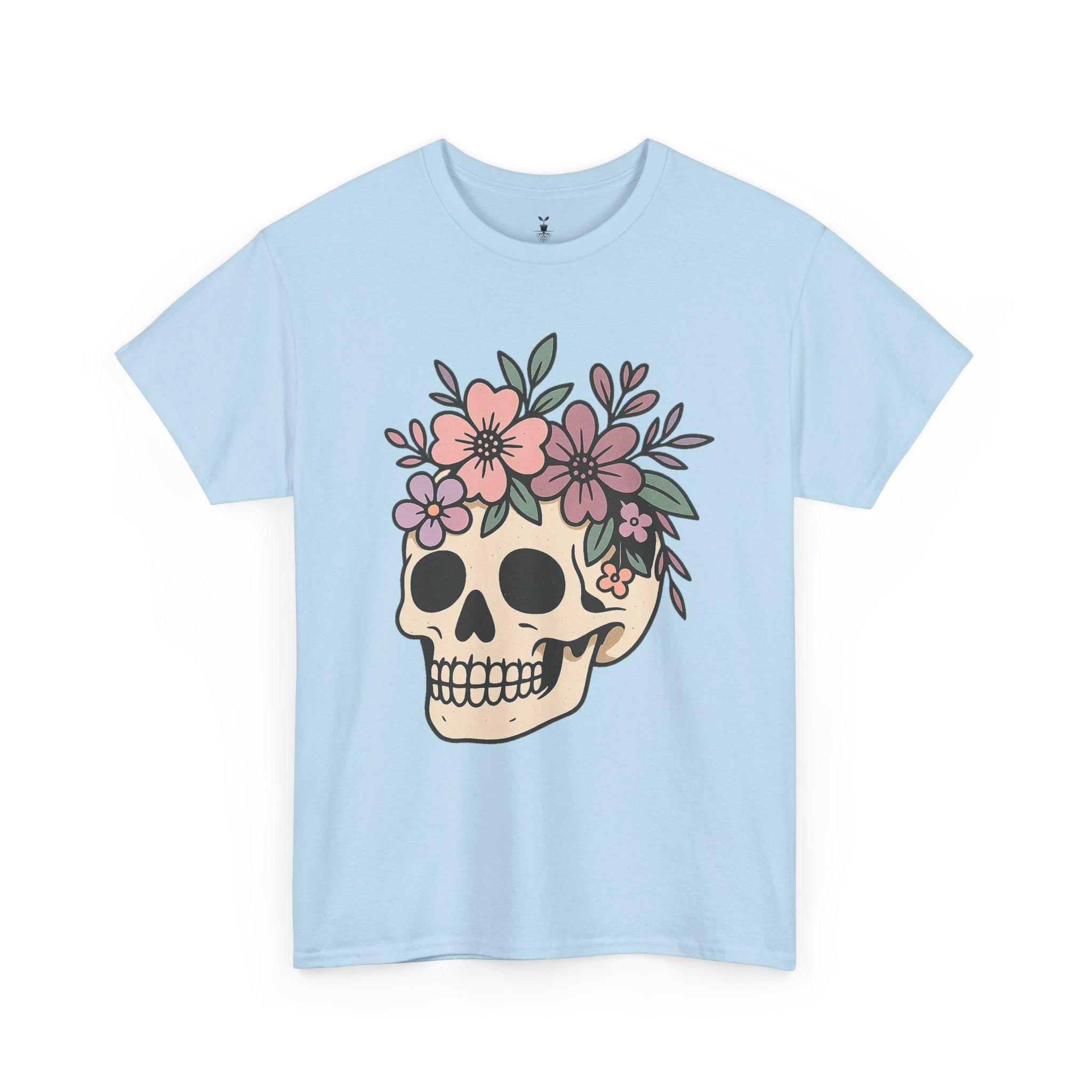 Halloween Skull Boho Flower tshirt