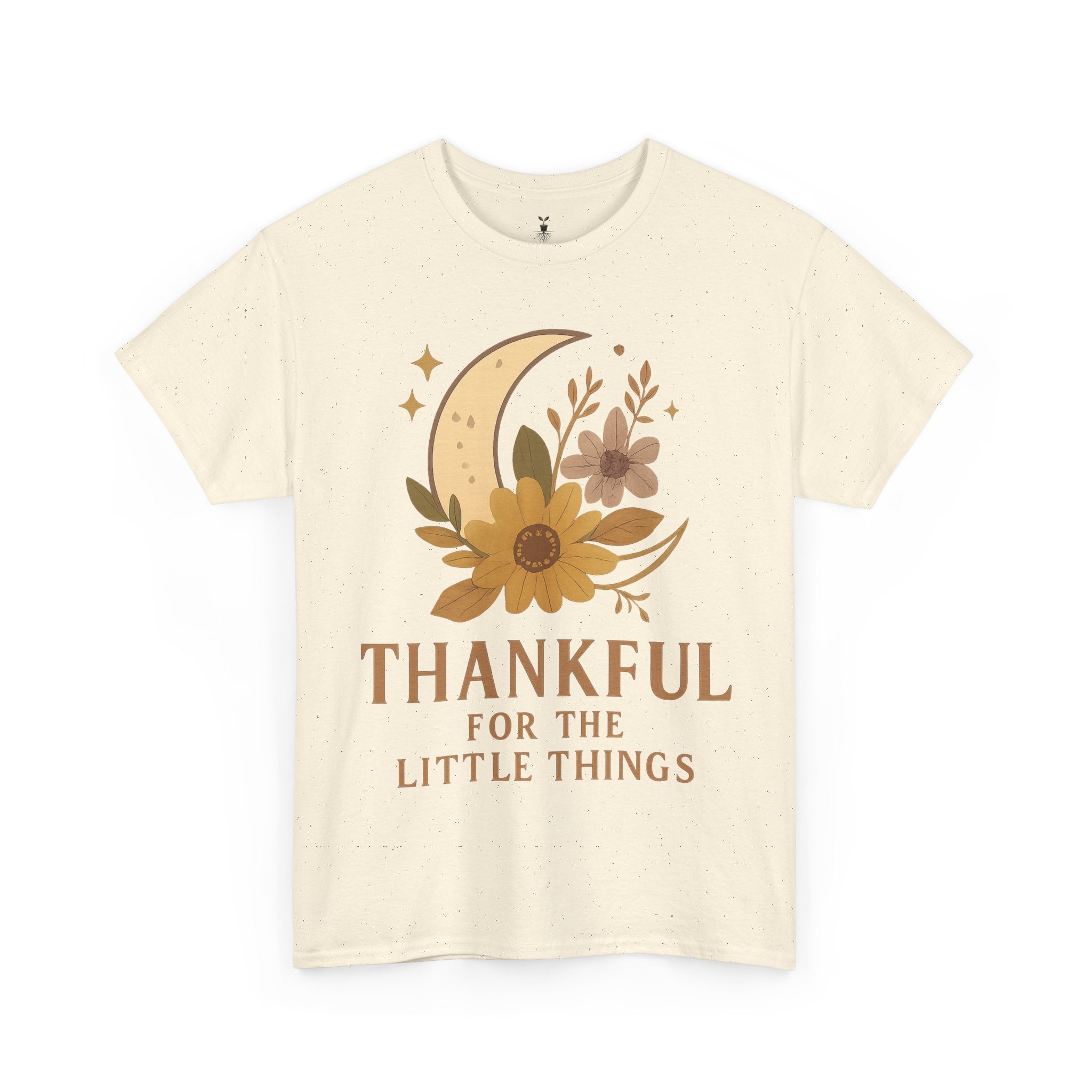 Sunflower and Moon Inspirational Thankful Quote T-Shirt
