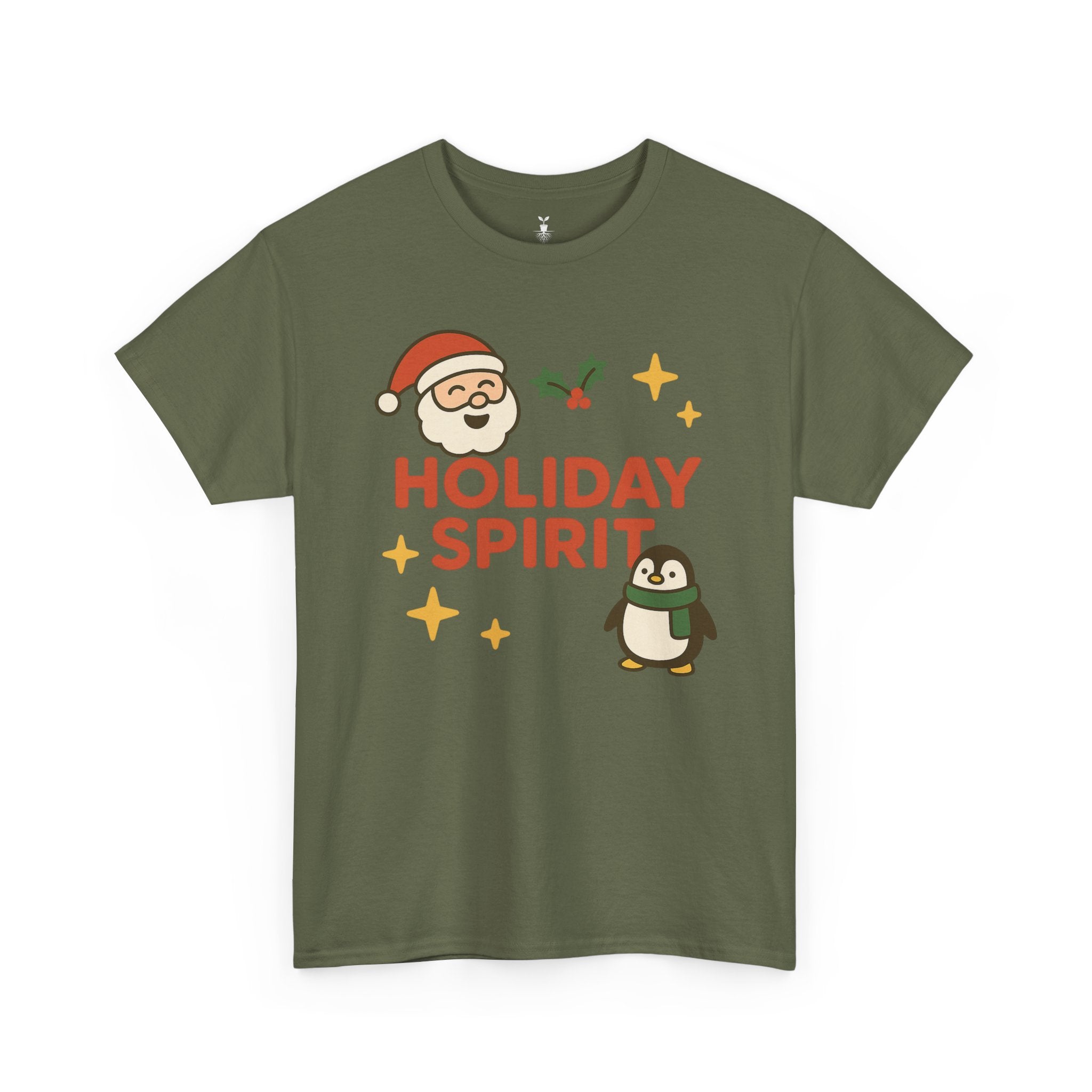 Santa Claus & Penguin Holiday Spirit T-Shirt