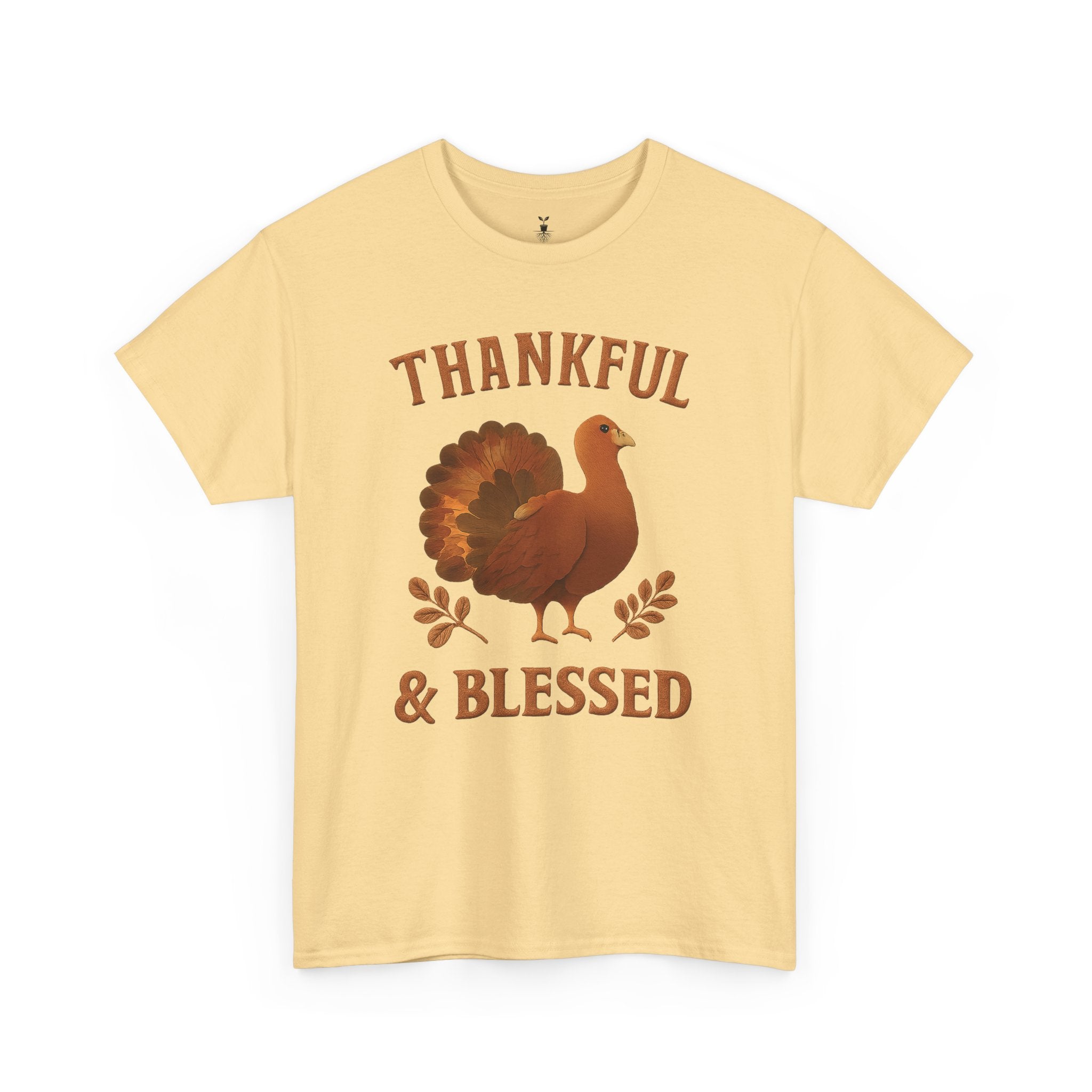 Fall Thankful and Blessed Turkey T-Shirt