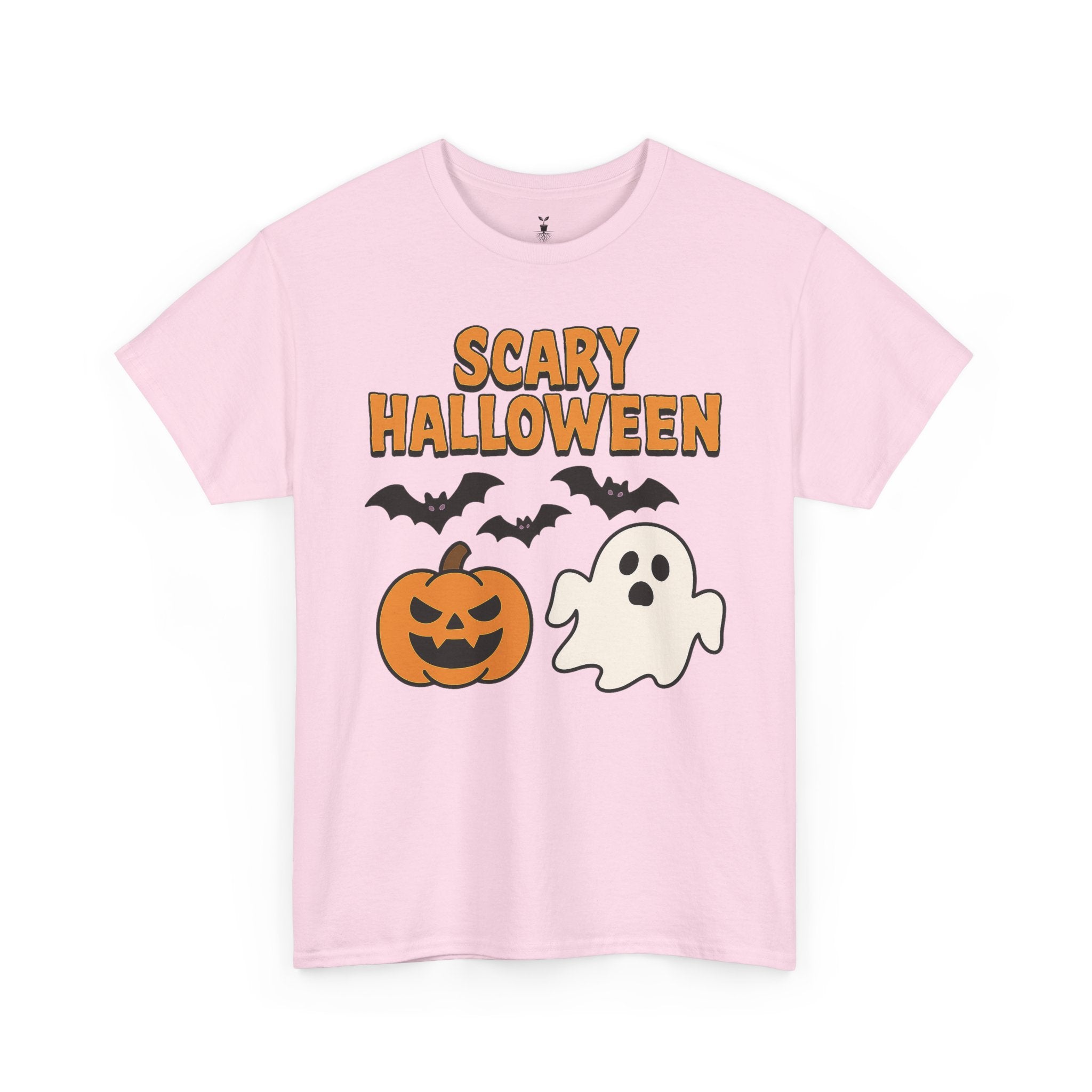 Scary Halloween with Ghost, Pumpkin, and Bats T-Shirt