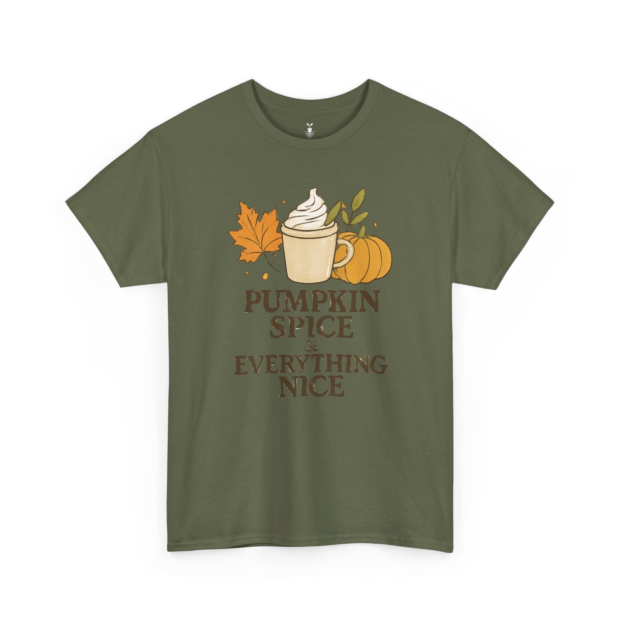 Seasonal Autumn Coffee Cup and Pumpkin Spice T-Shirt