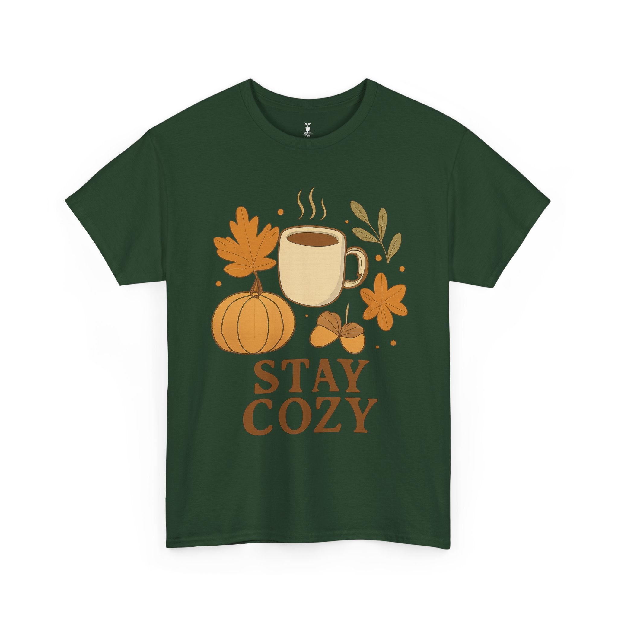 Coffee Mug Pumpkin Leaves and Acorns Autumn Stay Cozy T-Shirt