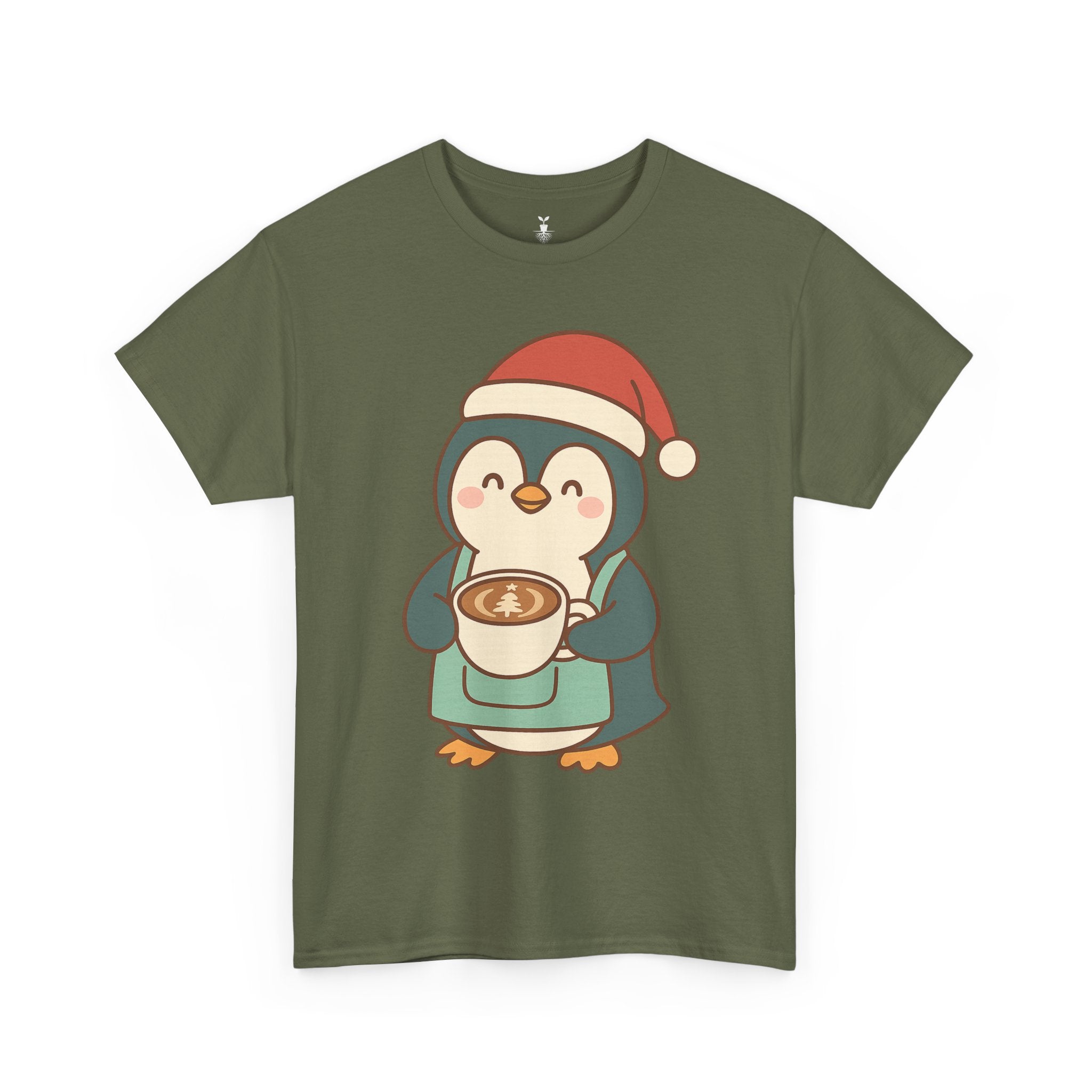 Penguin with Christmas Cup T-Shirt
