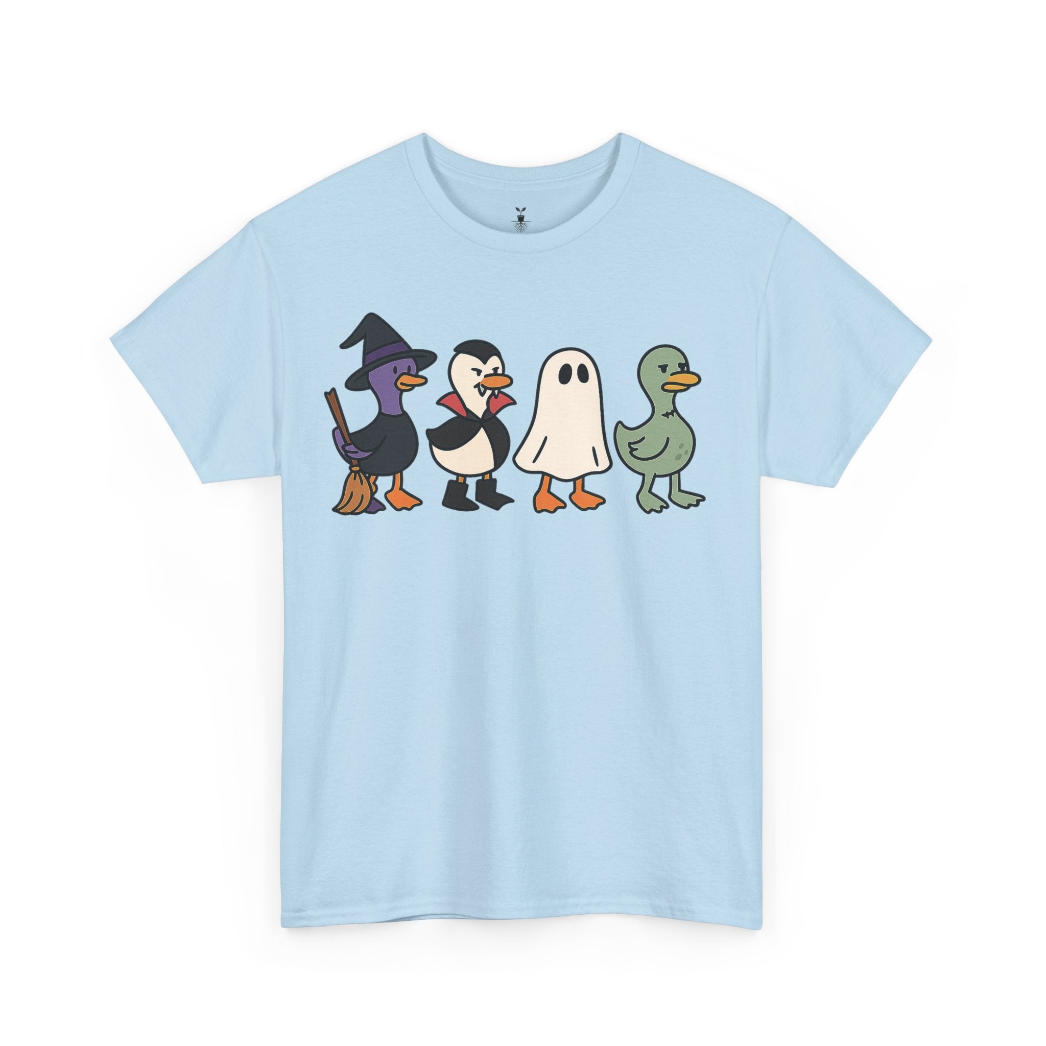 Ducks as Witch Vampire Ghost and Frankenstein Zombie Halloween T-Shirt
