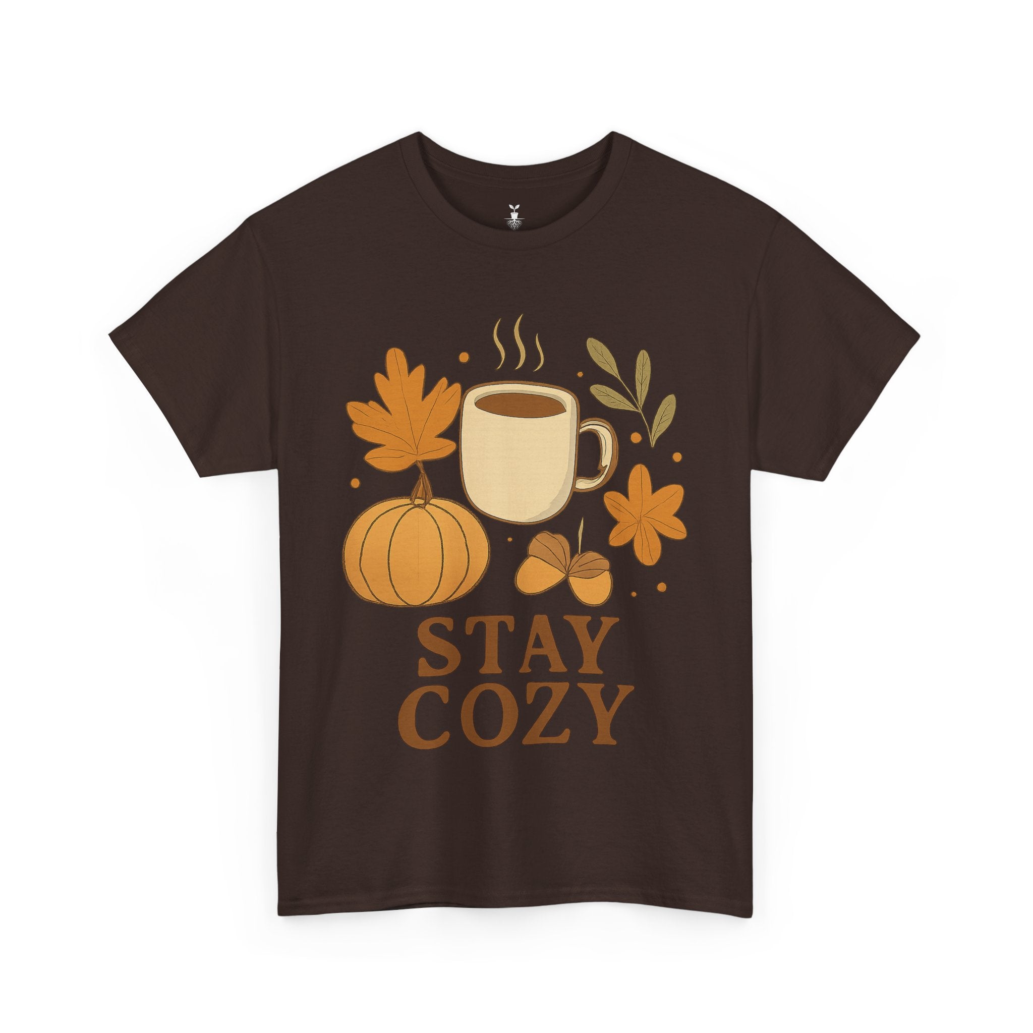 Coffee Mug Pumpkin Leaves and Acorns Autumn Stay Cozy T-Shirt