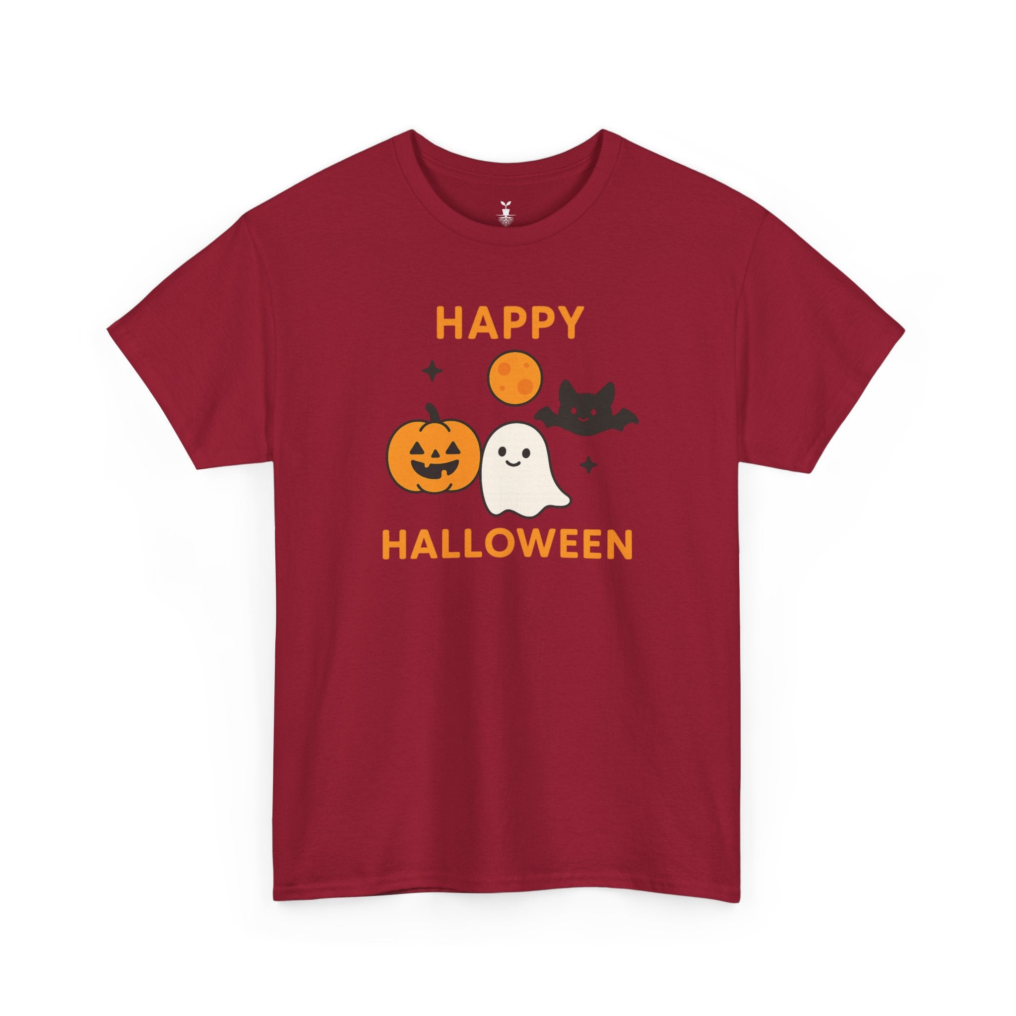 Cartoon Pumpkin, Ghost & Bat T-Shirt