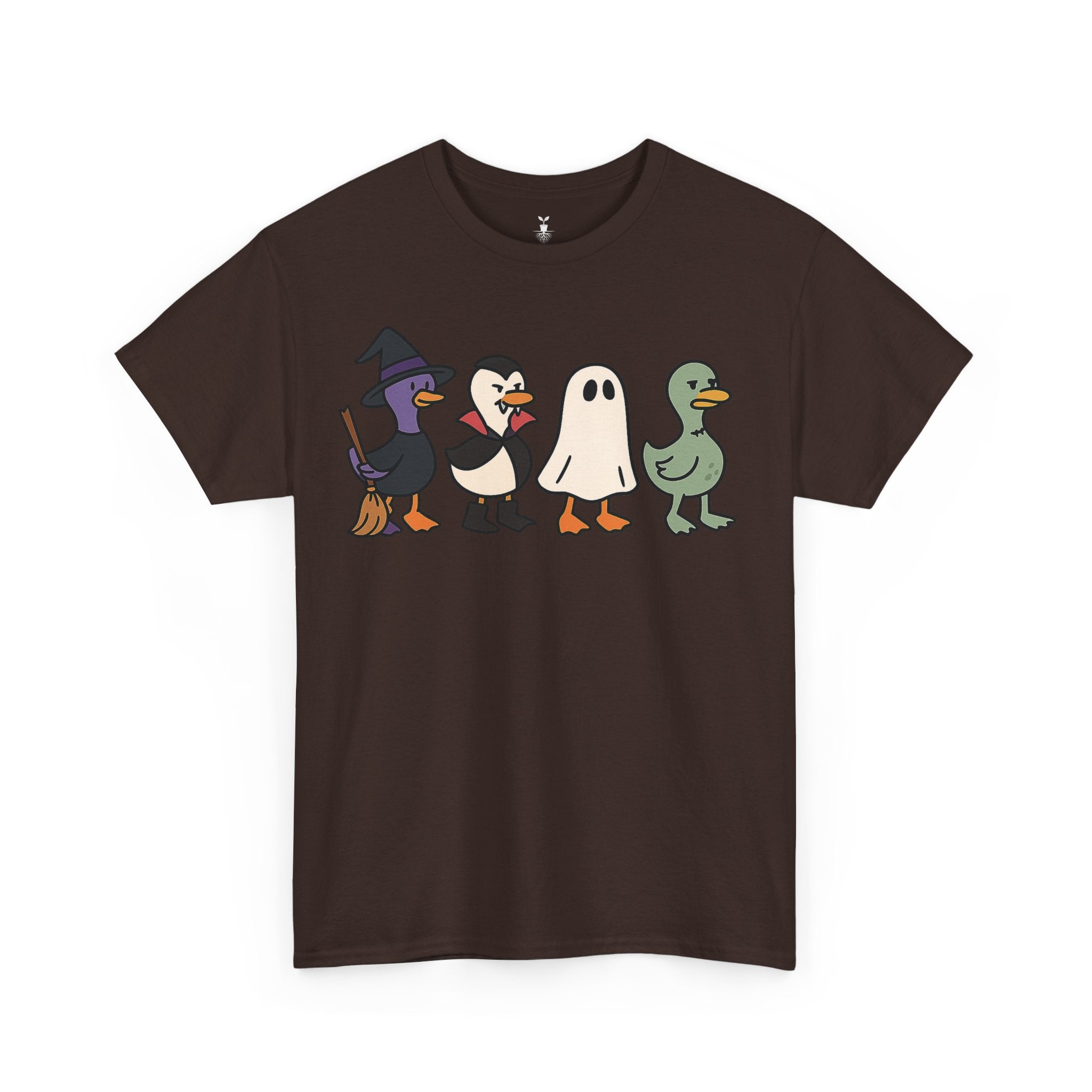 Ducks as Witch Vampire Ghost and Frankenstein Zombie Halloween T-Shirt