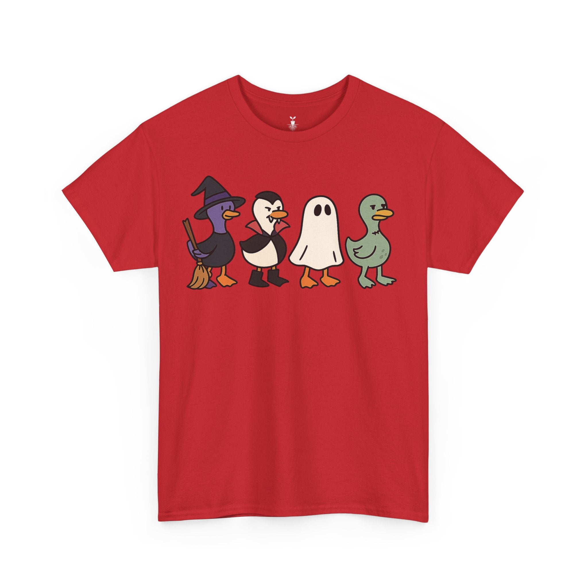 Ducks as Witch Vampire Ghost and Frankenstein Zombie Halloween T-Shirt