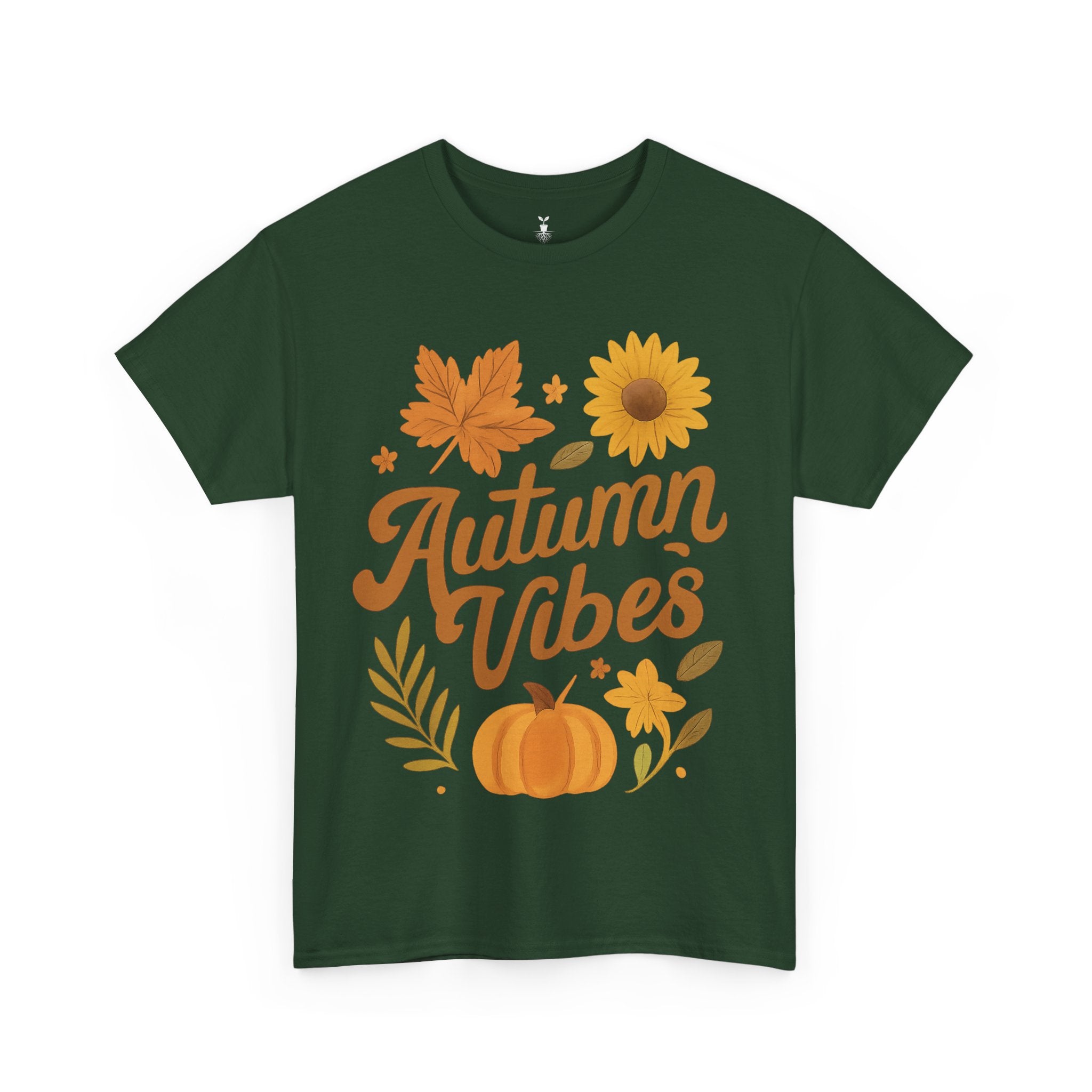 Autumn Vibes with Pumpkin, Maple Leaf, Sunflower T-Shirt