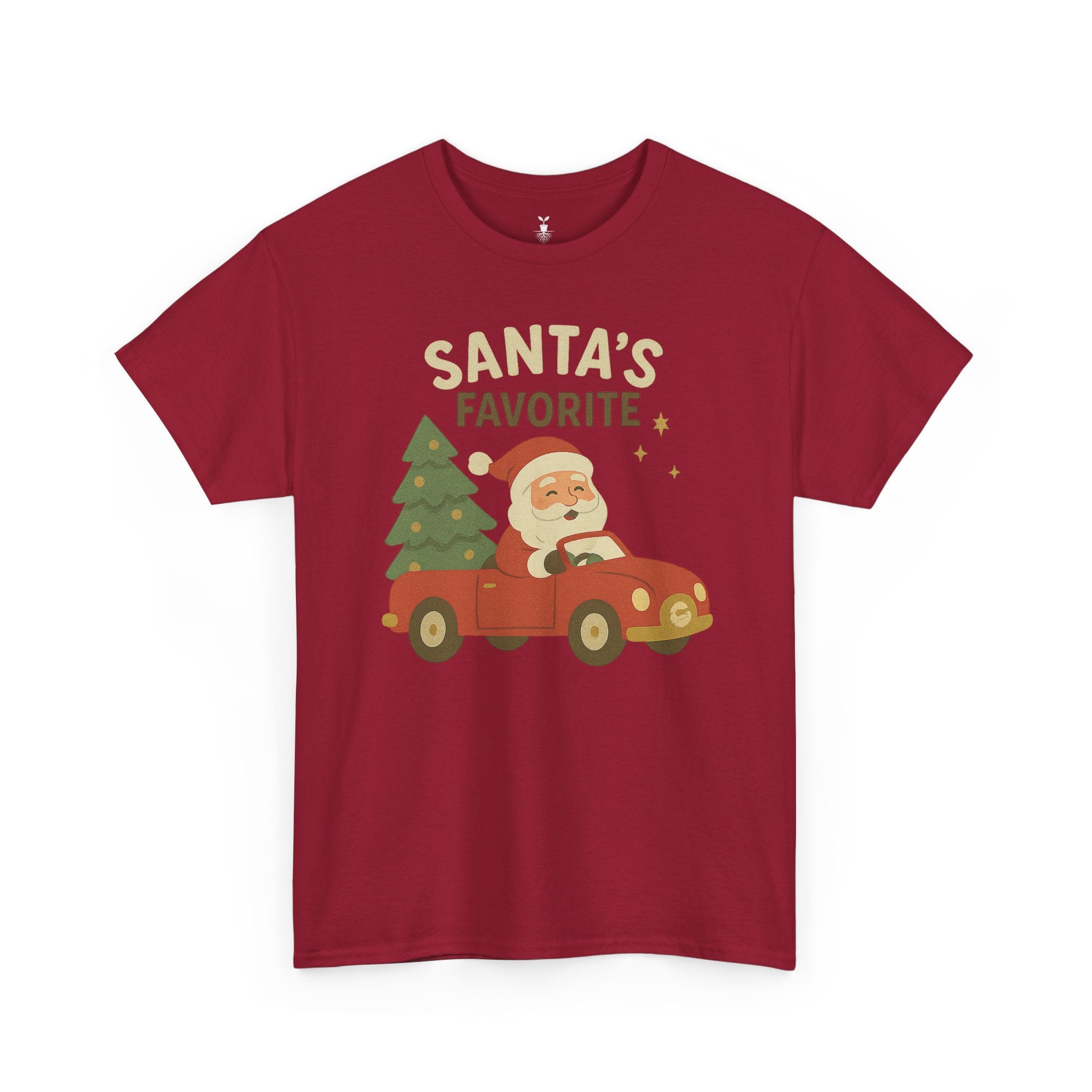 Santas Favorite Driving Red Car with Tree T-Shirt