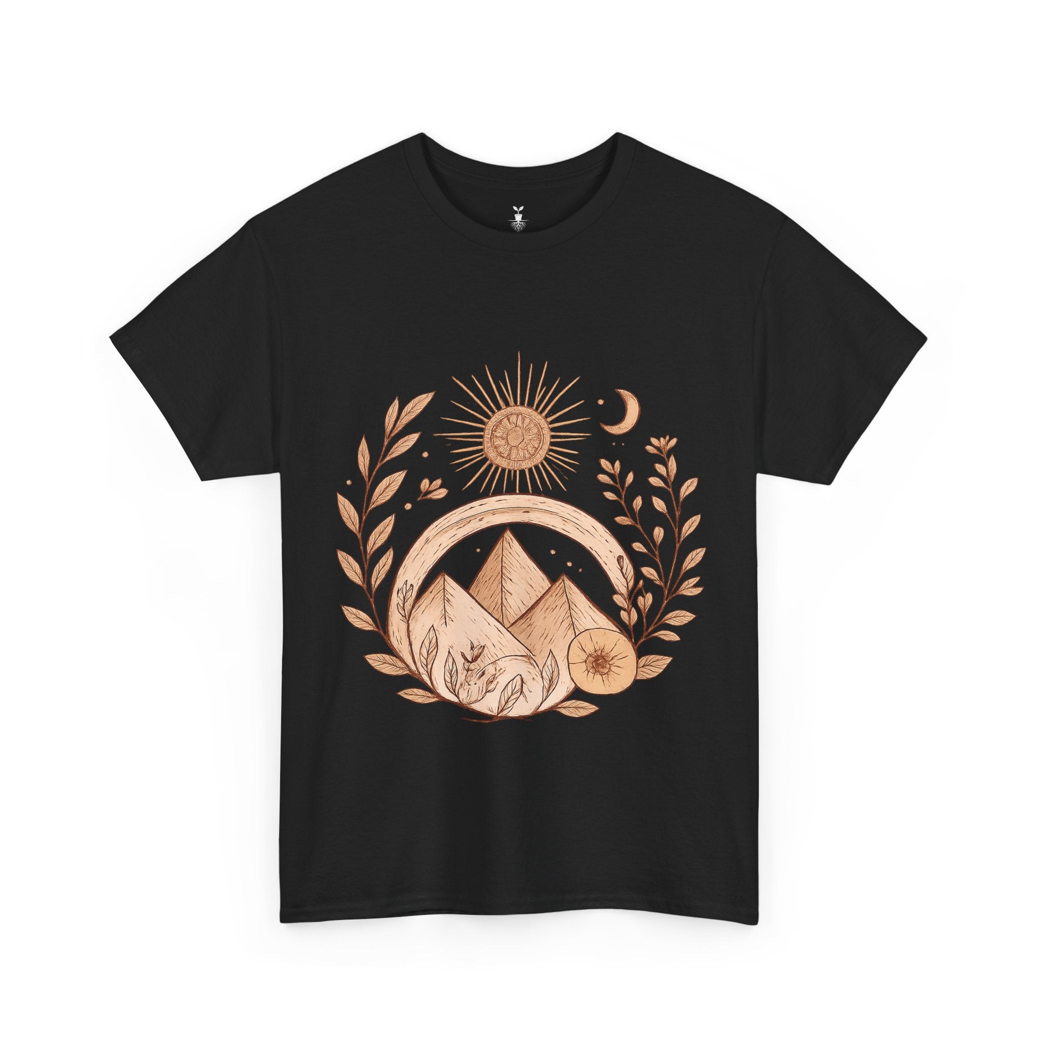 Sun, Moon, and Mountain Bohemian T-Shirt