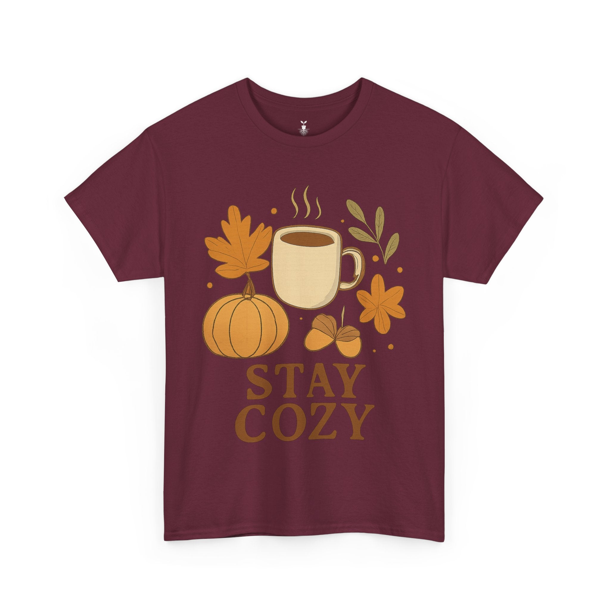 Coffee Mug Pumpkin Leaves and Acorns Autumn Stay Cozy T-Shirt