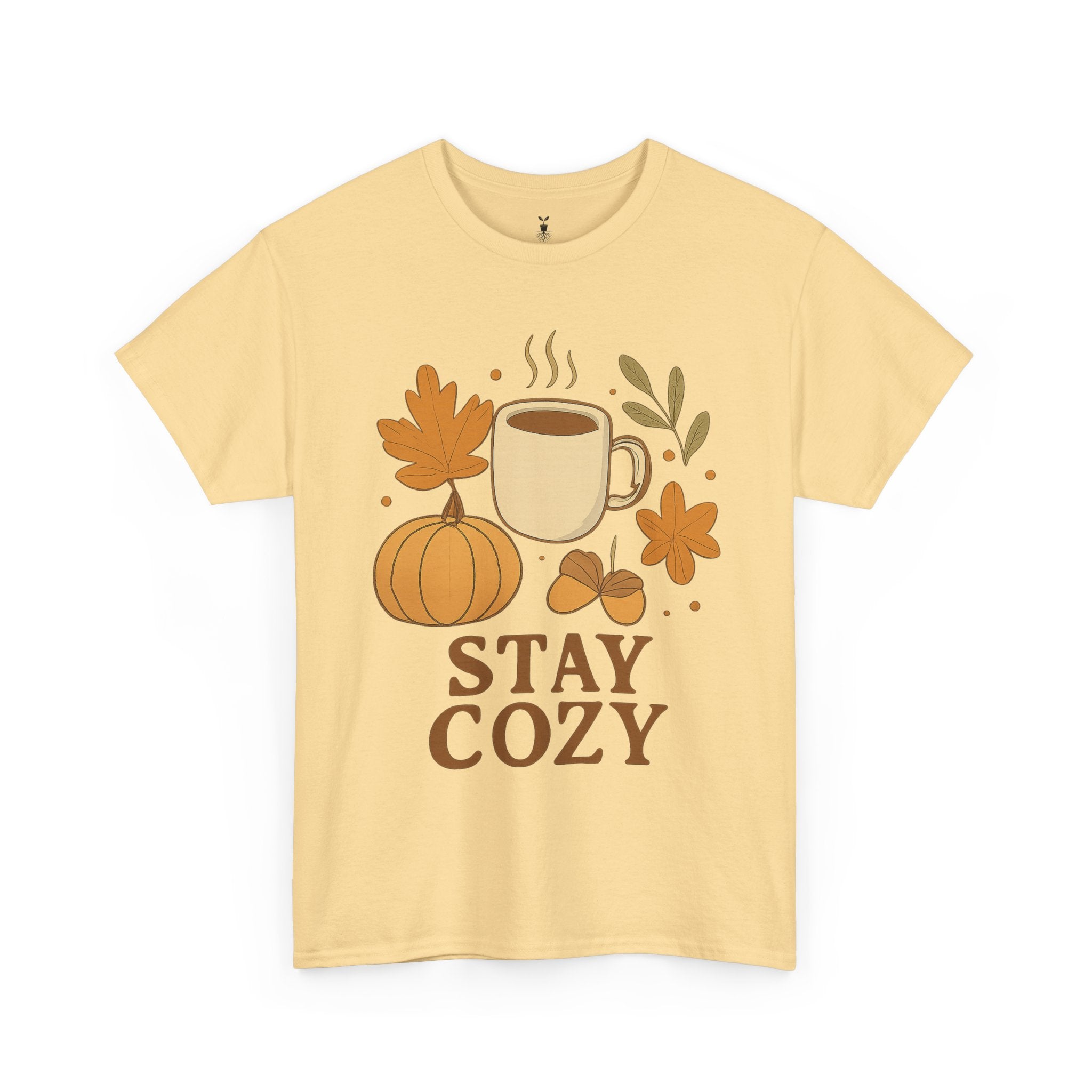 Coffee Mug Pumpkin Leaves and Acorns Autumn Stay Cozy T-Shirt