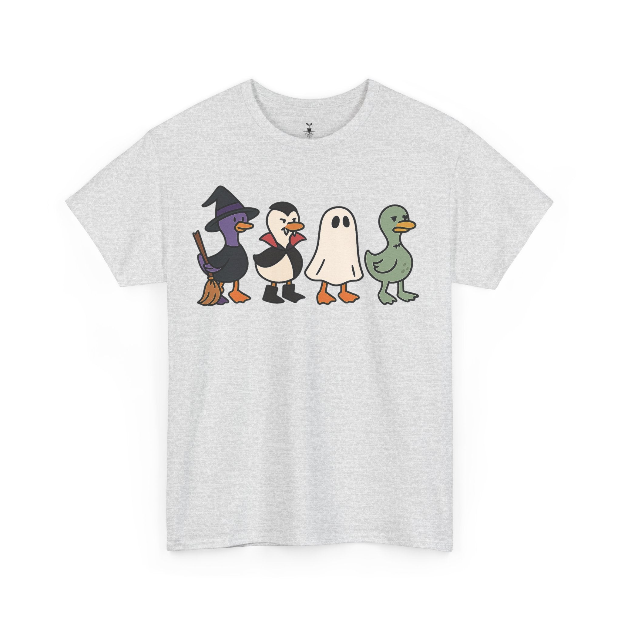 Ducks as Witch Vampire Ghost and Frankenstein Zombie Halloween T-Shirt