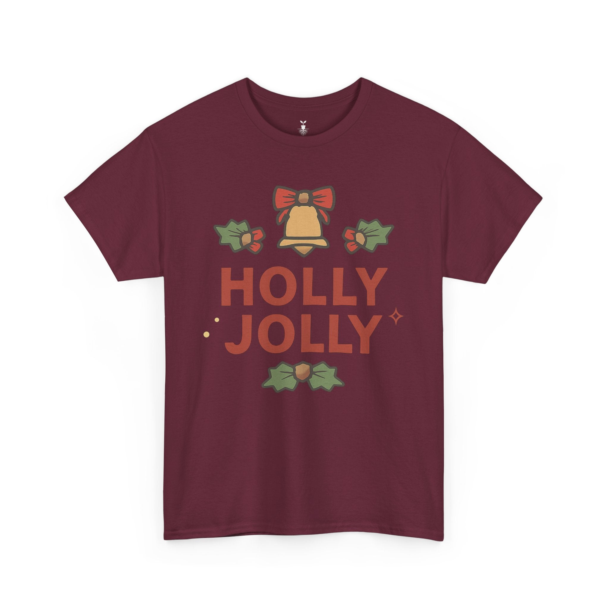 Christmas Bell, Bows, and Festive Holly Jolly Holiday T-Shirt