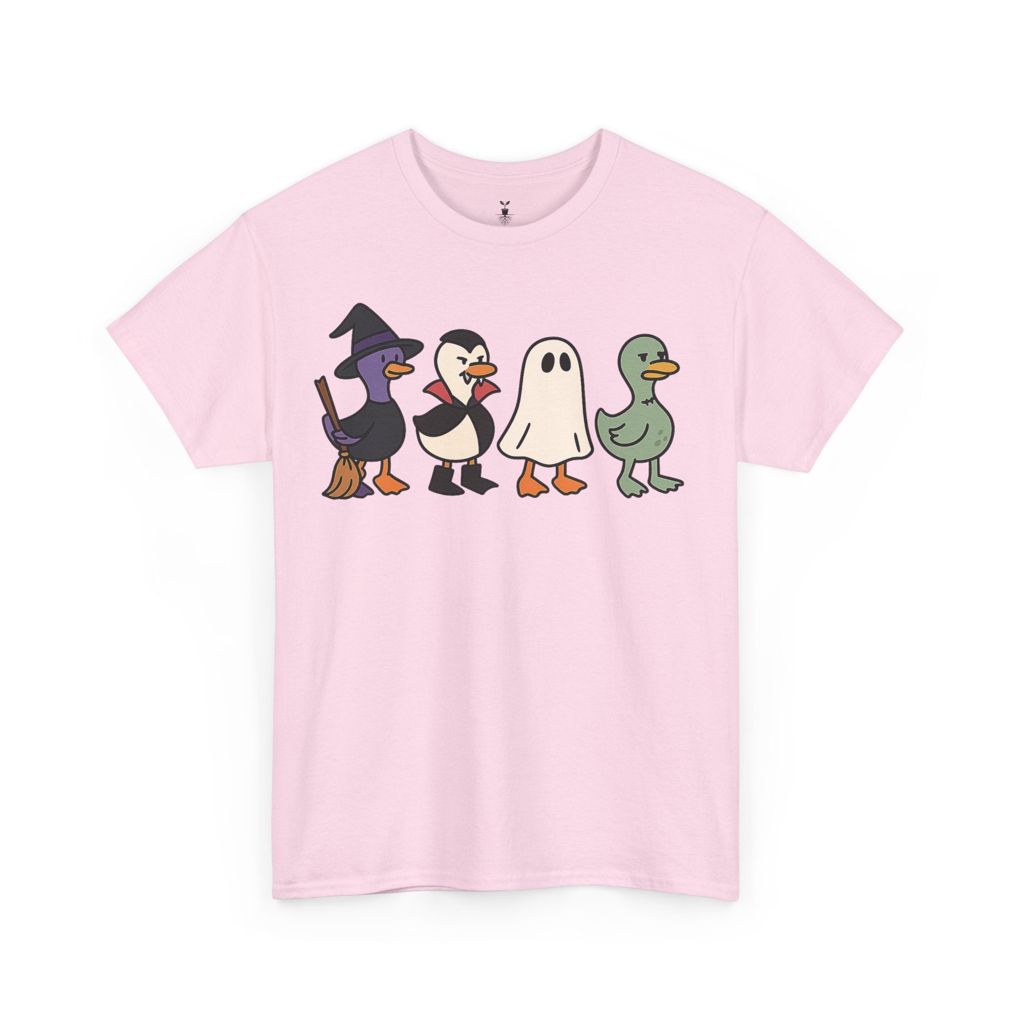 Ducks as Witch Vampire Ghost and Frankenstein Zombie Halloween T-Shirt