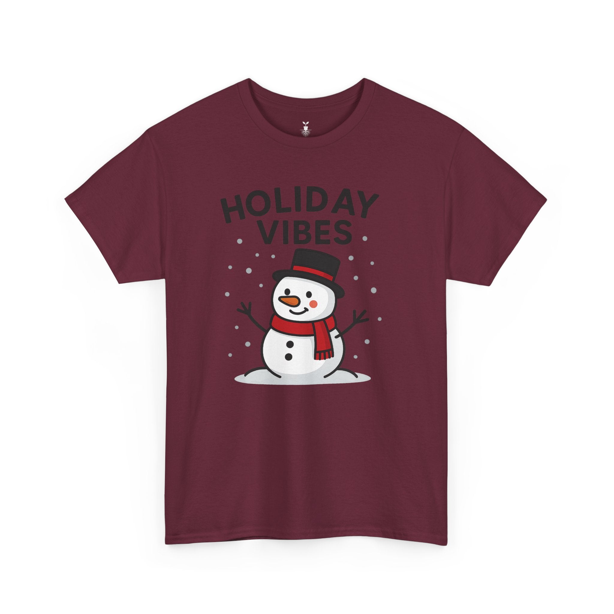 Holiday Vibes Snowman Christmas T-Shirt