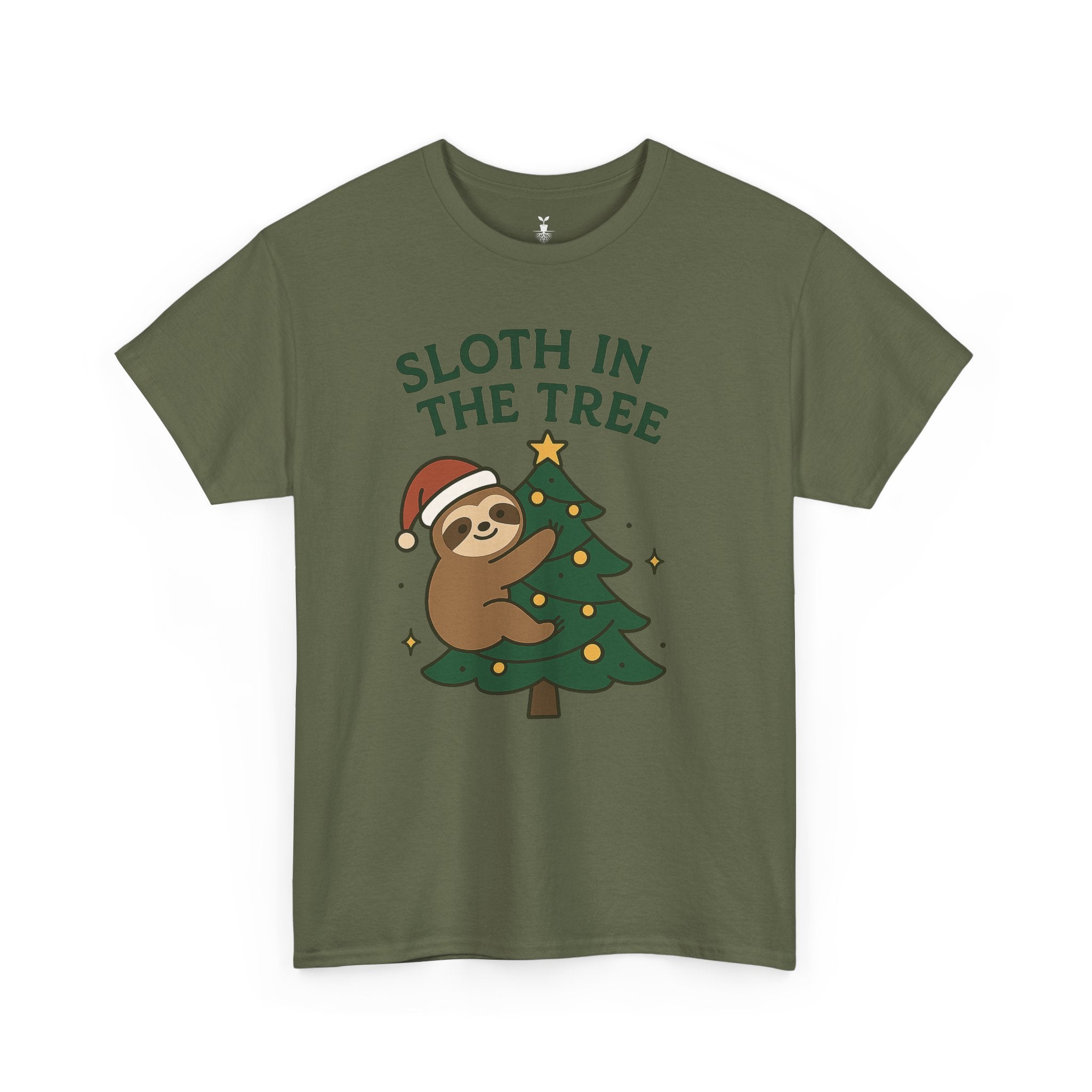 Christmas  Sloth in the Tree T-Shirt