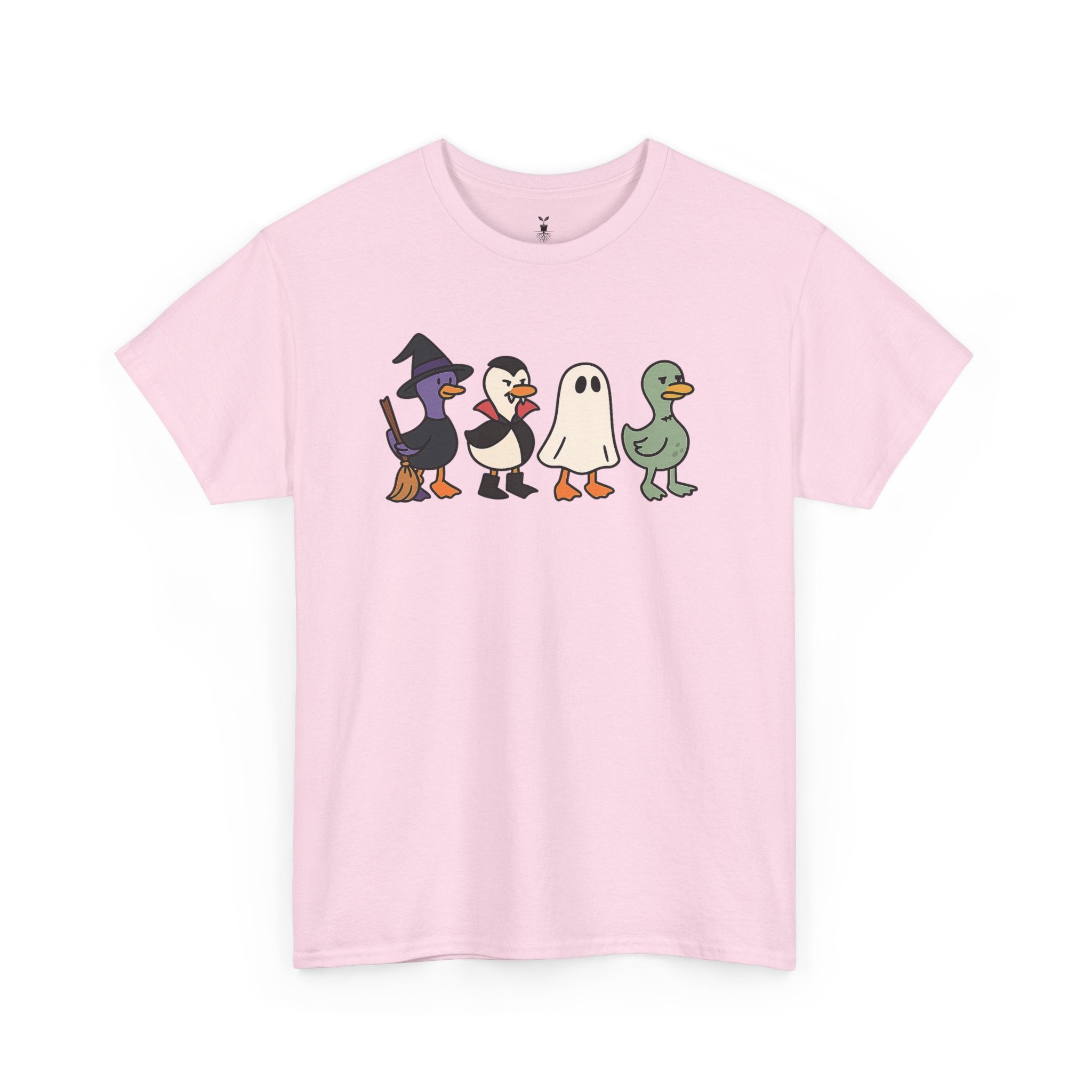 Cute Halloween Ducks in Witch, Vampire, Ghost, and Zombie T-Shirt