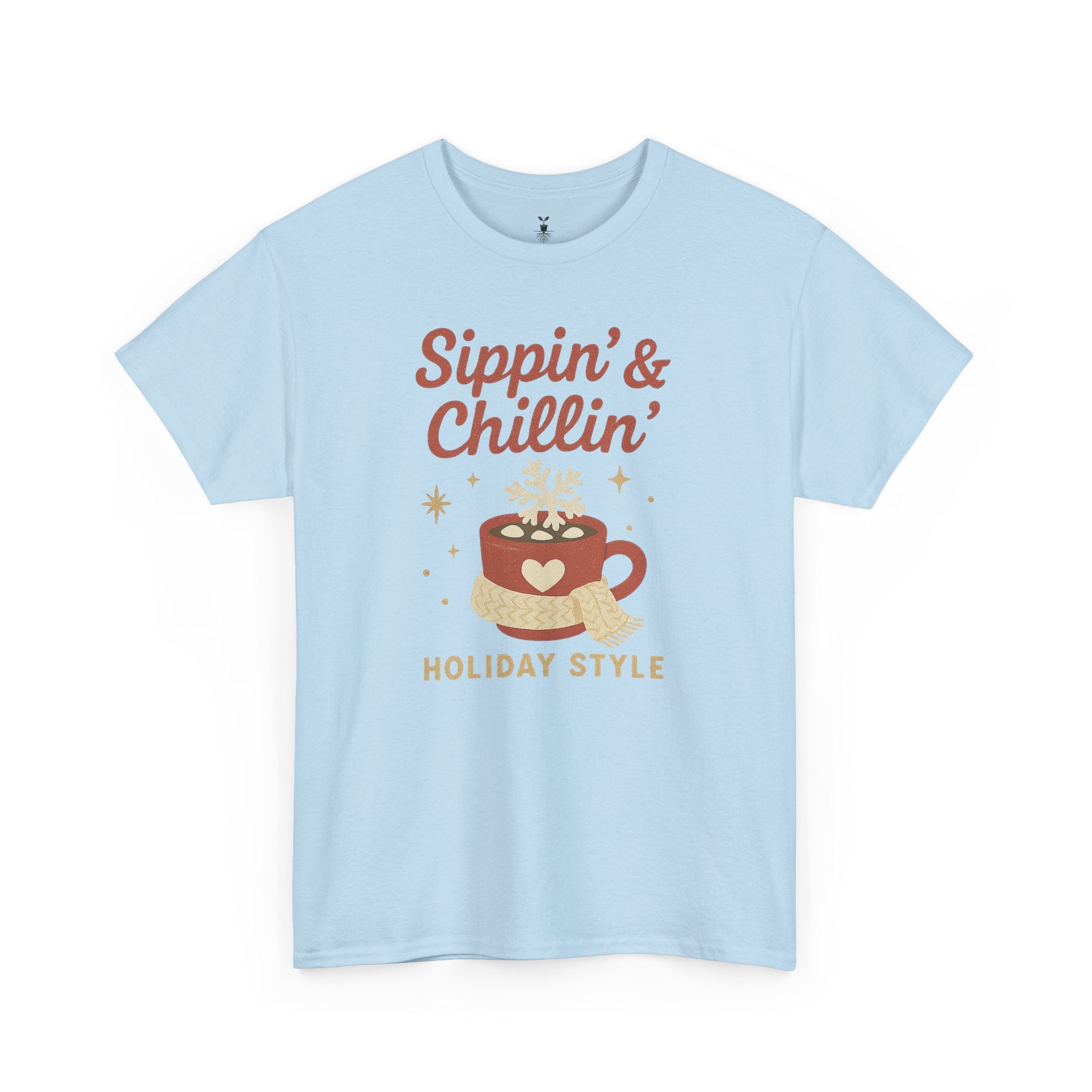 Sippin and Chillin Mug with Snowflake Marshmallows Christmas T-Shirt