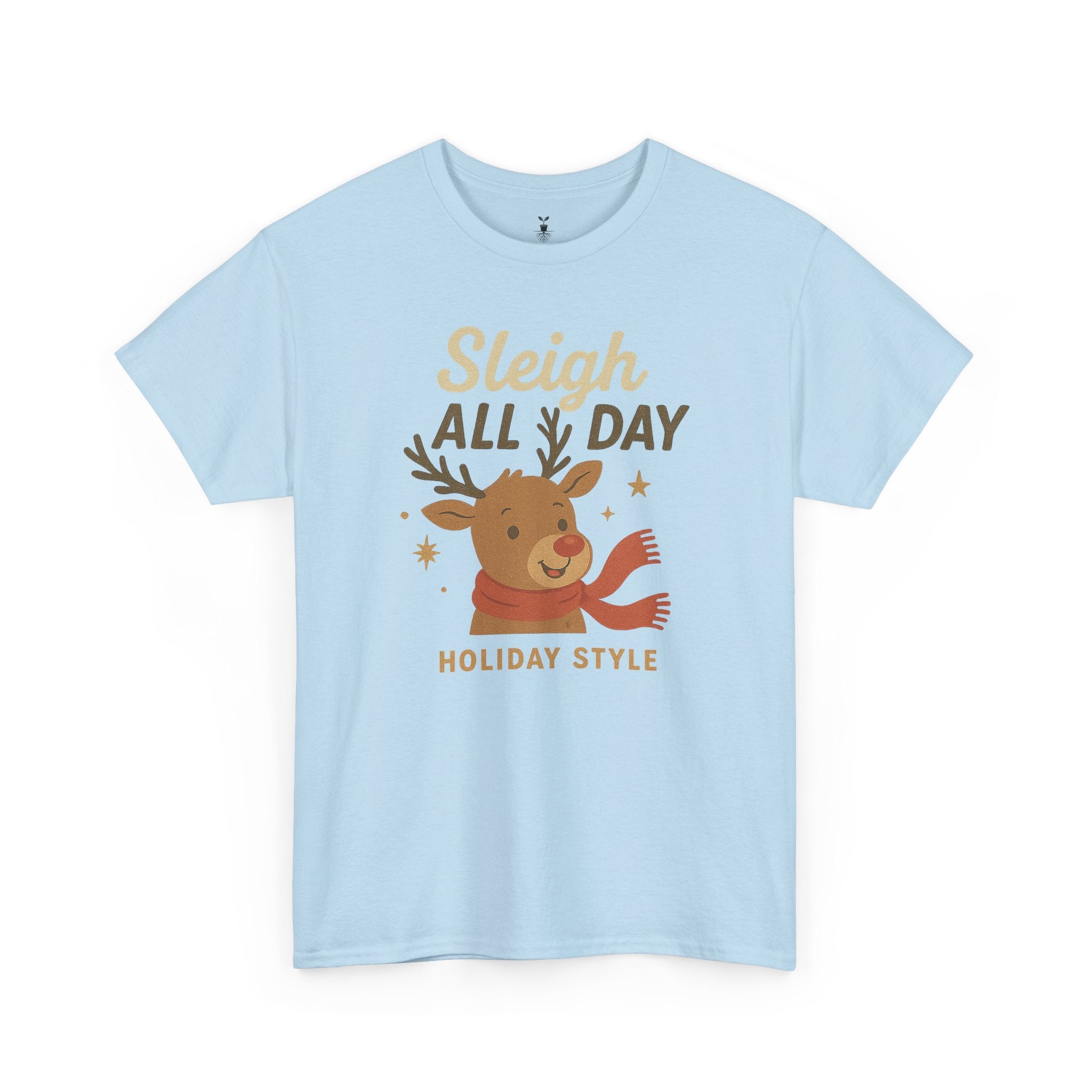 Funny Holiday Christmas T-Shirt Sleigh All Day