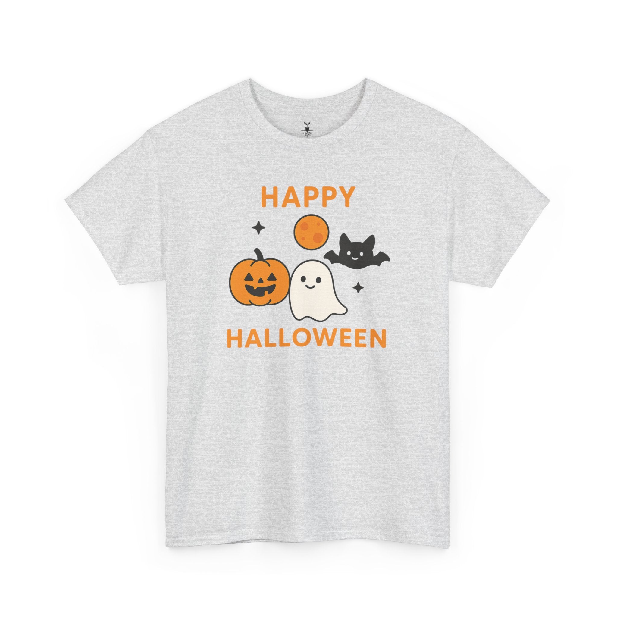 Cartoon Pumpkin, Ghost & Bat T-Shirt