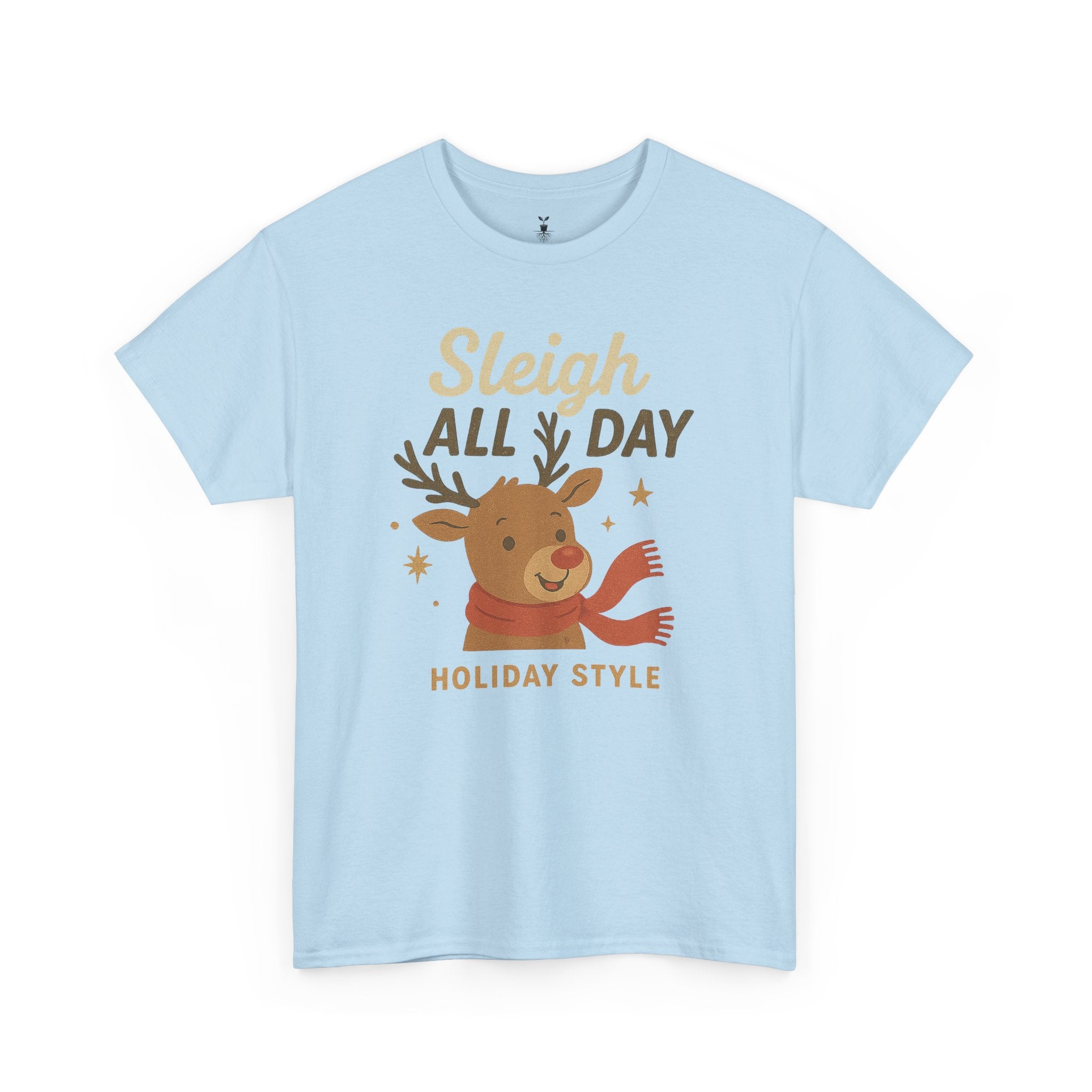 Funny Holiday Christmas T-Shirt Sleigh All Day