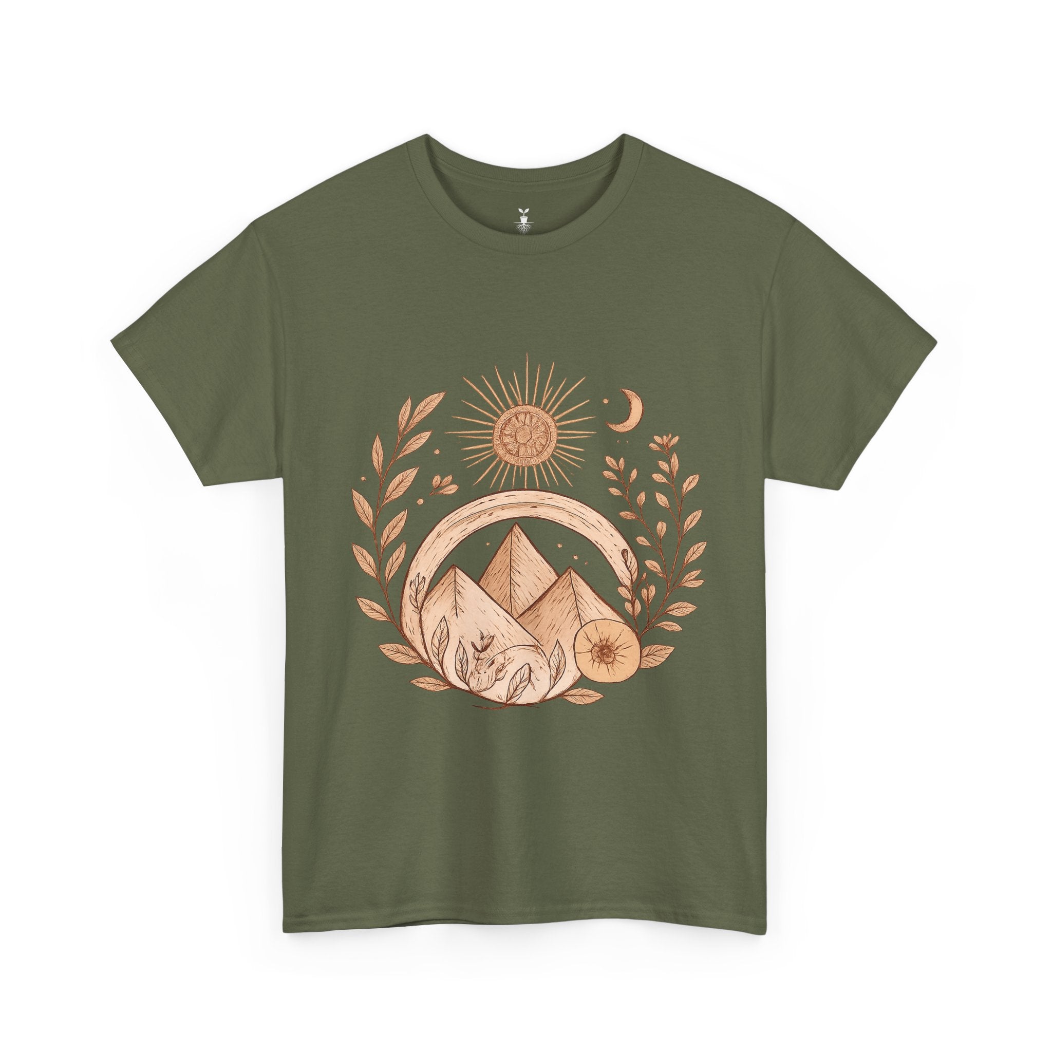 Sun, Moon, and Mountain Bohemian T-Shirt