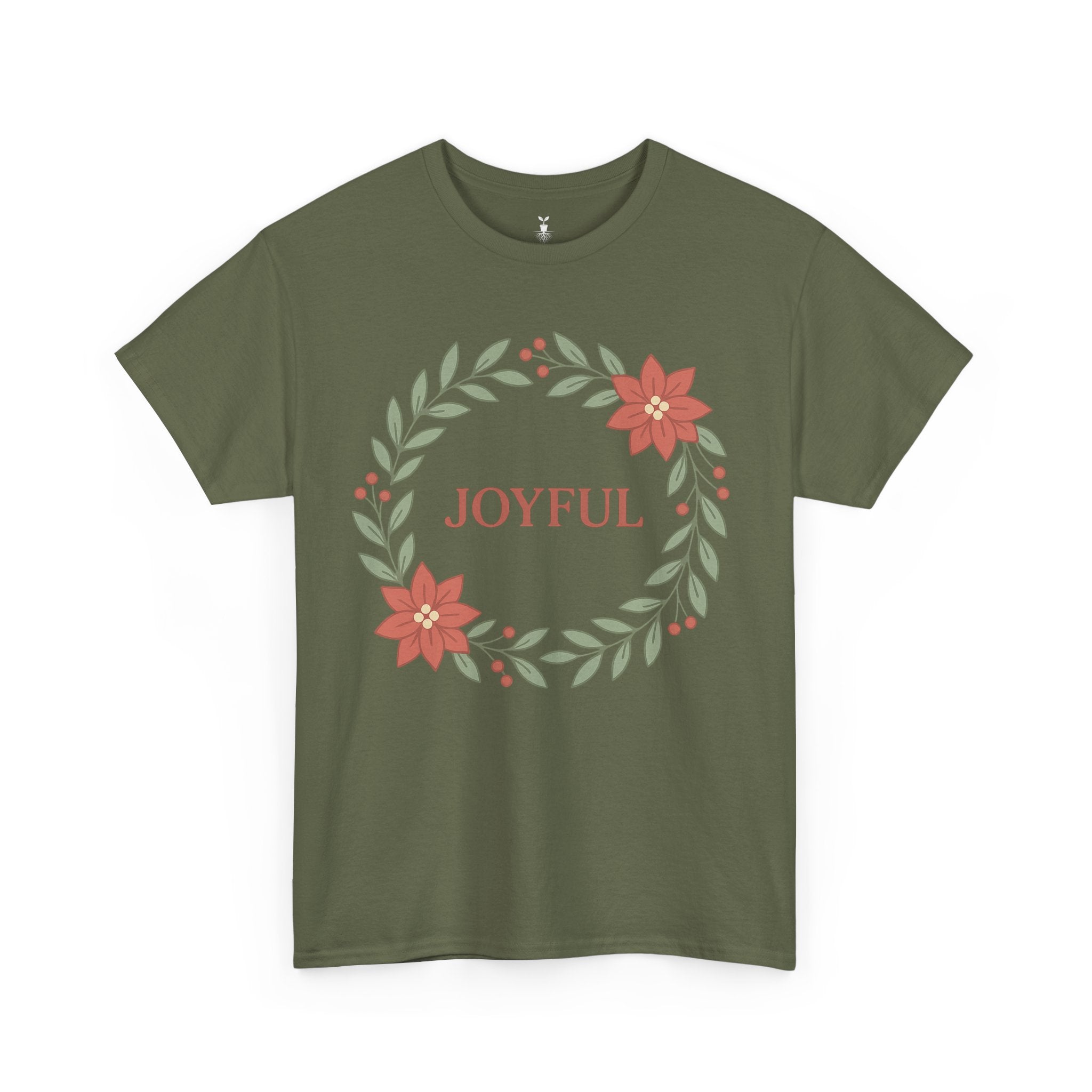 Floral Joyful Christmas T-Shirt