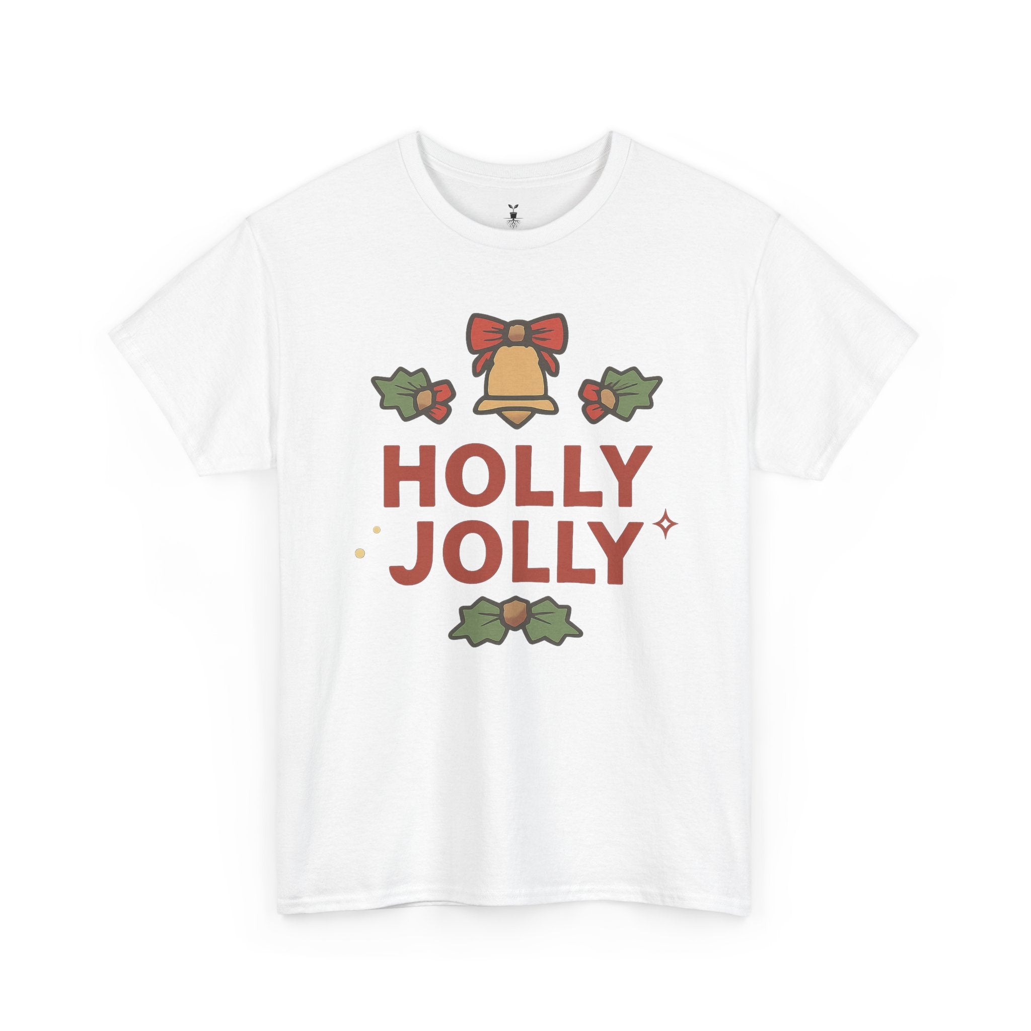 Christmas Bell, Bows, and Festive Holly Jolly Holiday T-Shirt