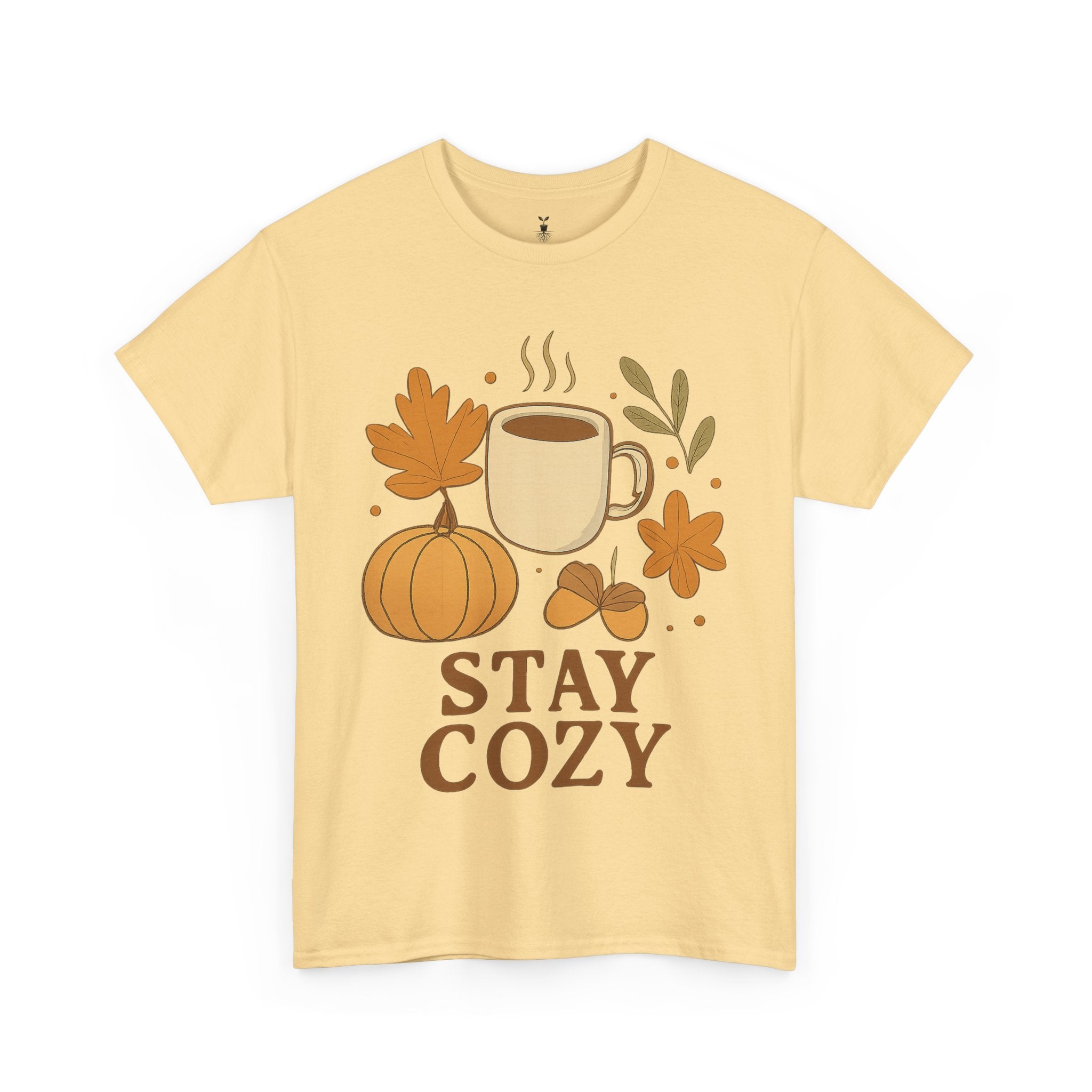 Coffee Mug Pumpkin Leaves and Acorns Autumn Stay Cozy T-Shirt