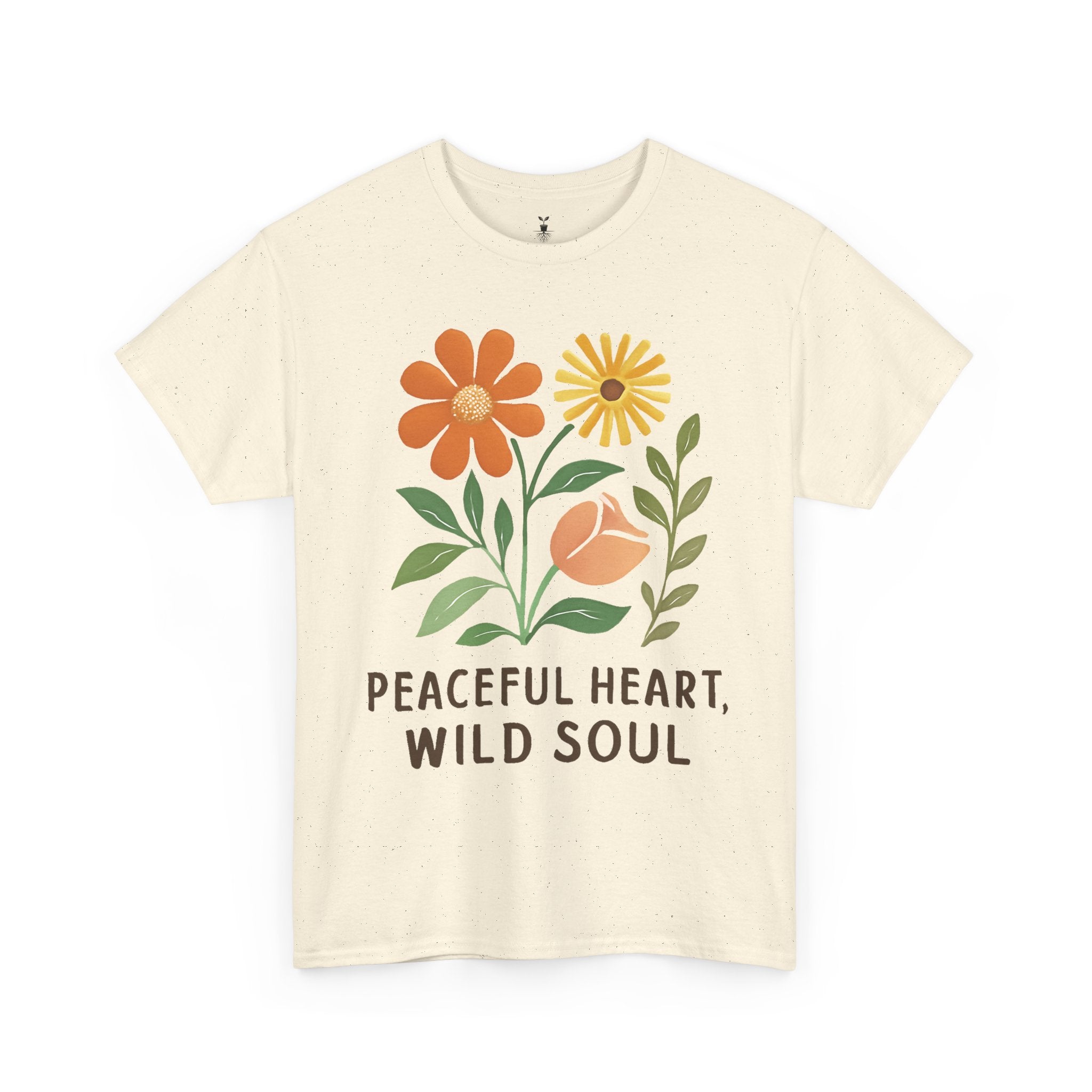 Boho Aesthetic Floral  Peaceful Heart Wild Soul T-SHirt