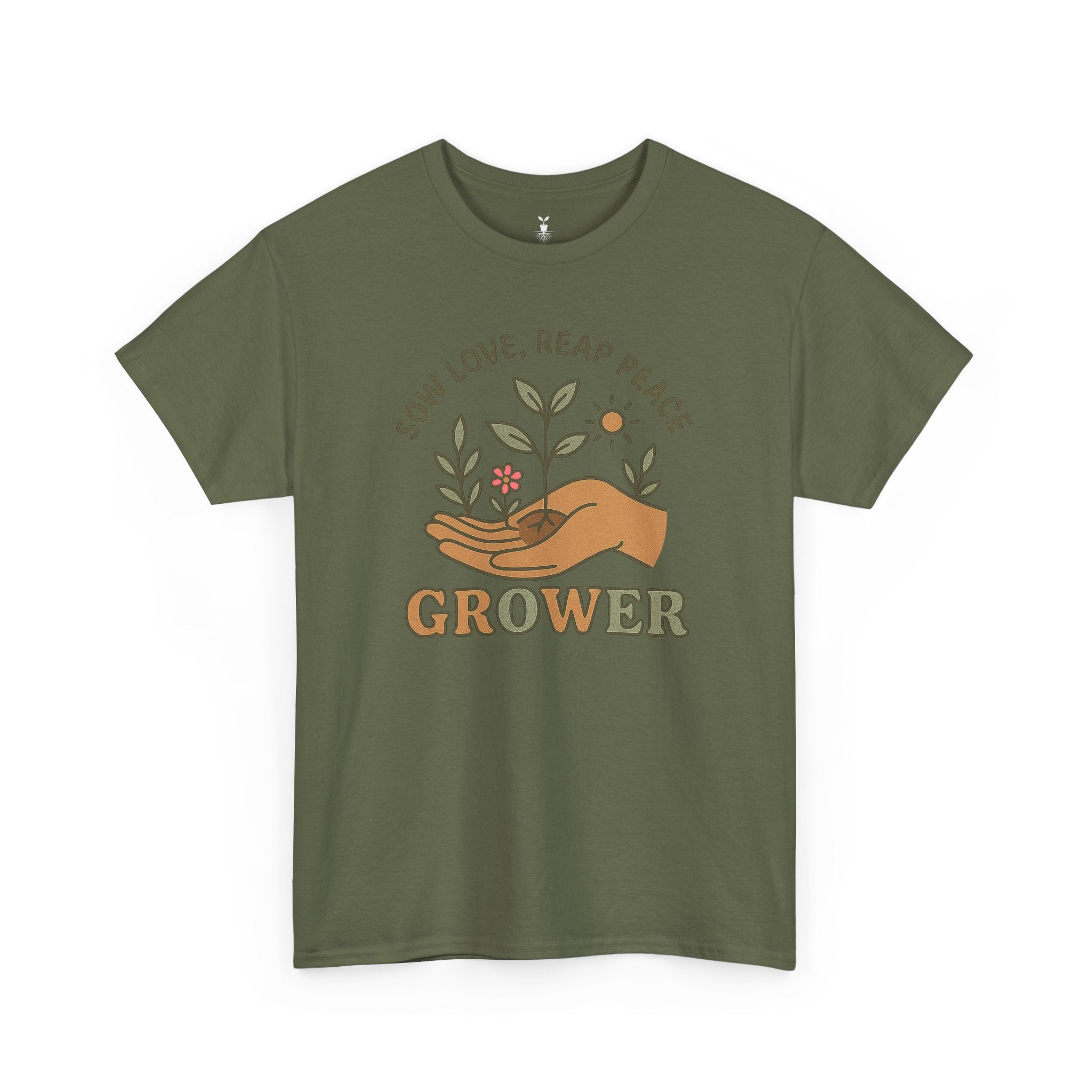 Boho Grower  with Hand Plants Flower T-Shirt