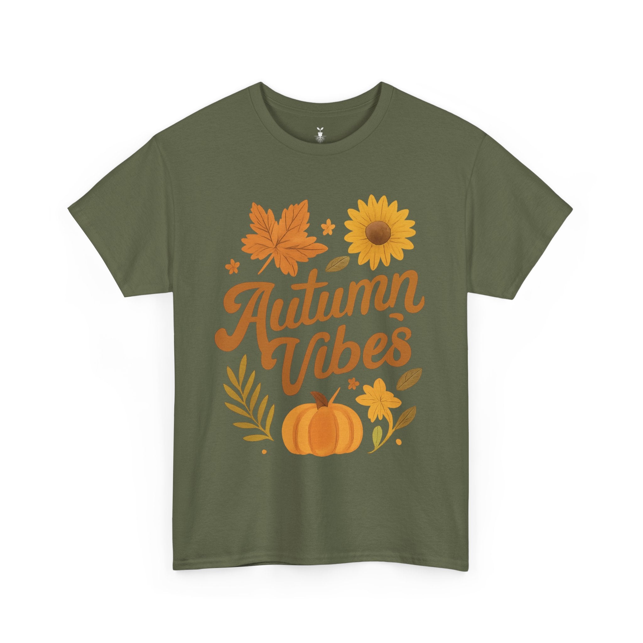 Autumn Vibes with Pumpkin, Maple Leaf, Sunflower T-Shirt