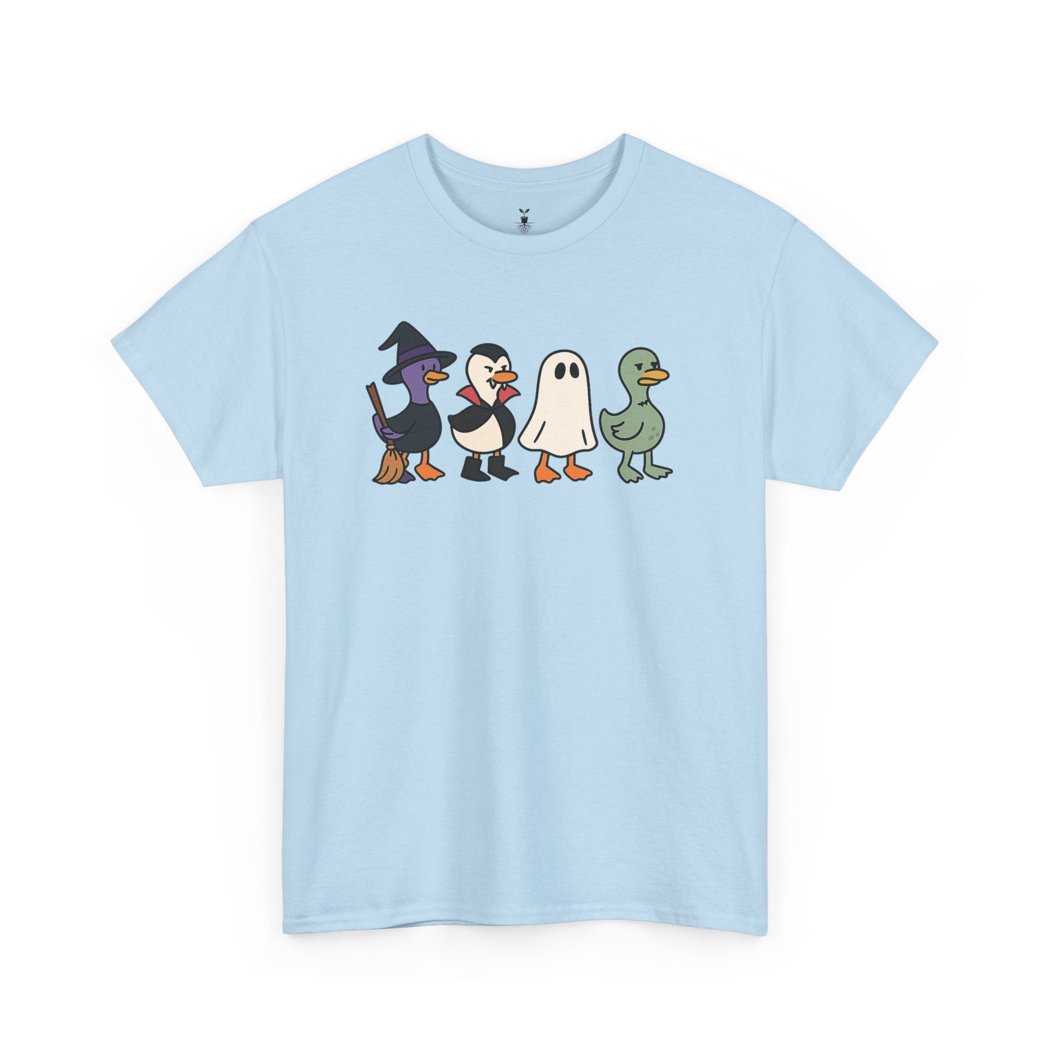 Cute Halloween Ducks in Witch, Vampire, Ghost, and Zombie T-Shirt
