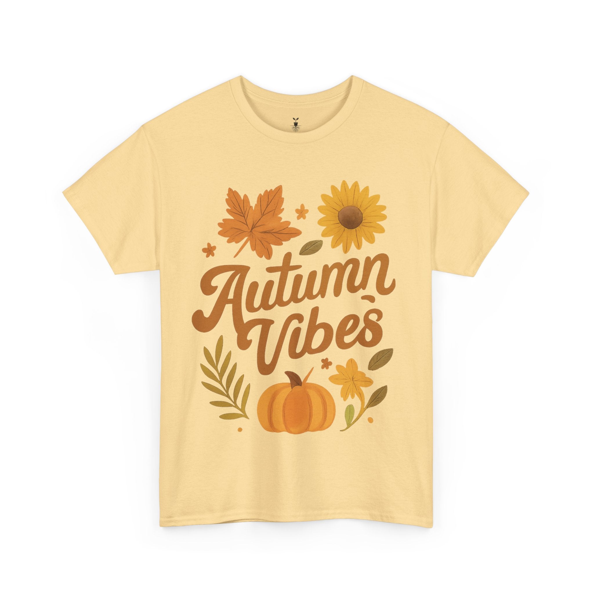 Autumn Vibes with Pumpkin, Maple Leaf, Sunflower T-Shirt